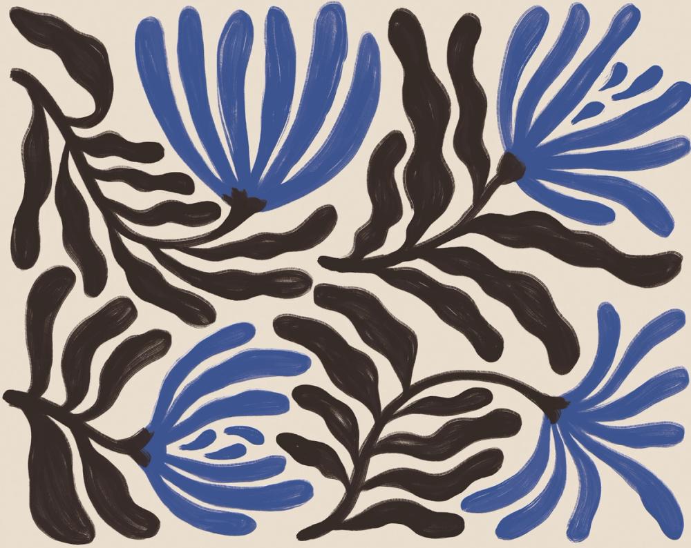 Simple Petals I Blue