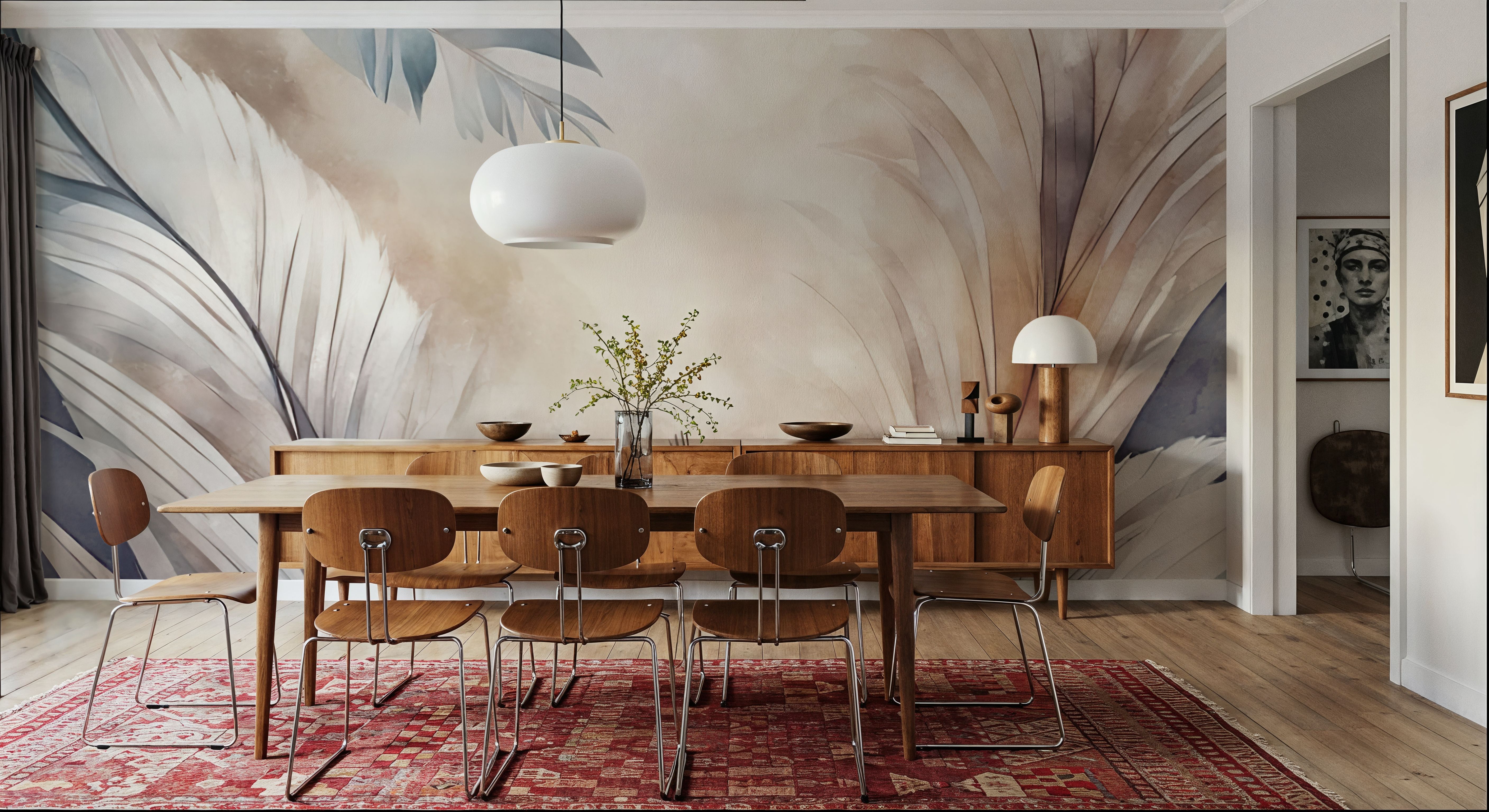 Feathers Magic Brown, Wallpaper