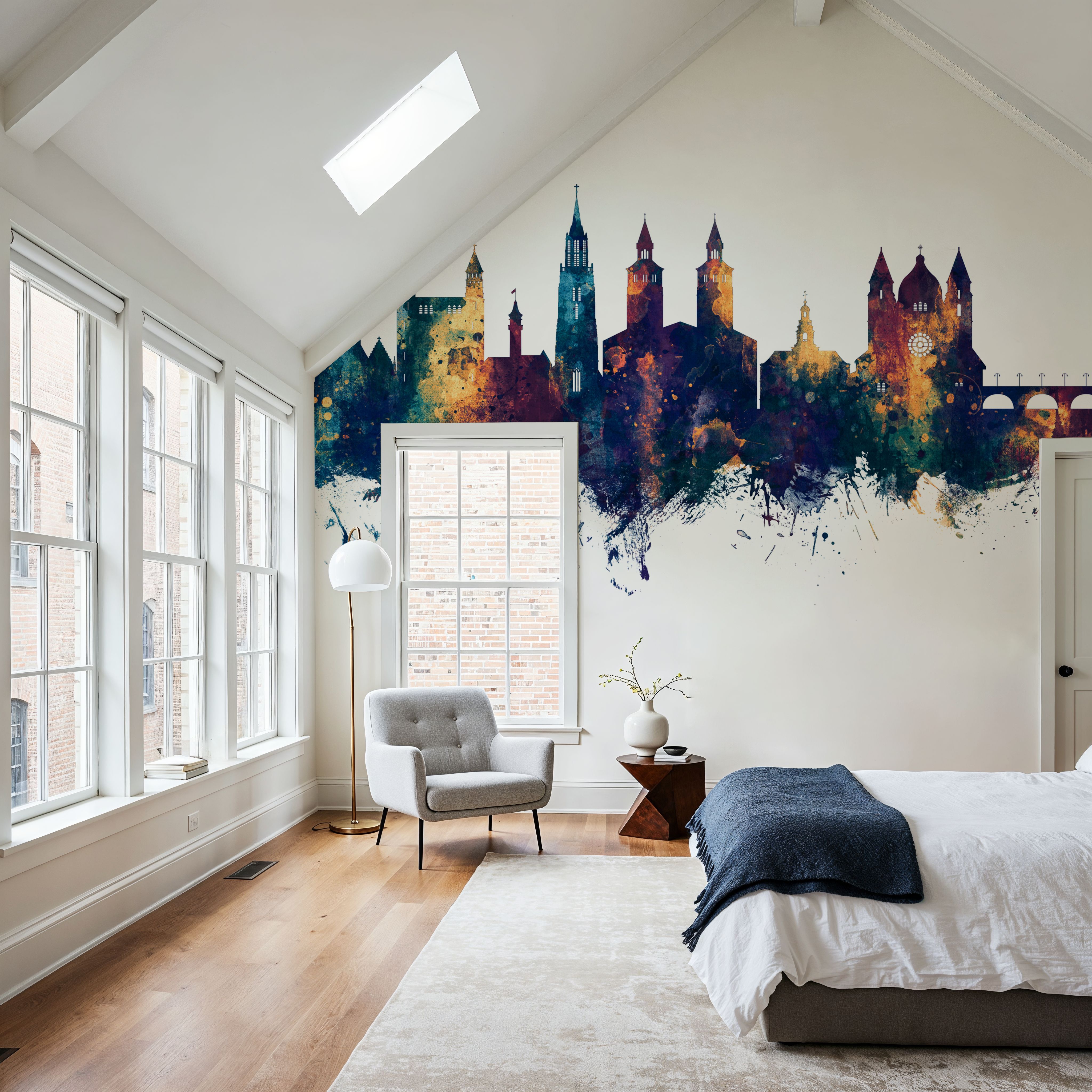 Maastricht The Netherlands Skyline Blue & Bronze