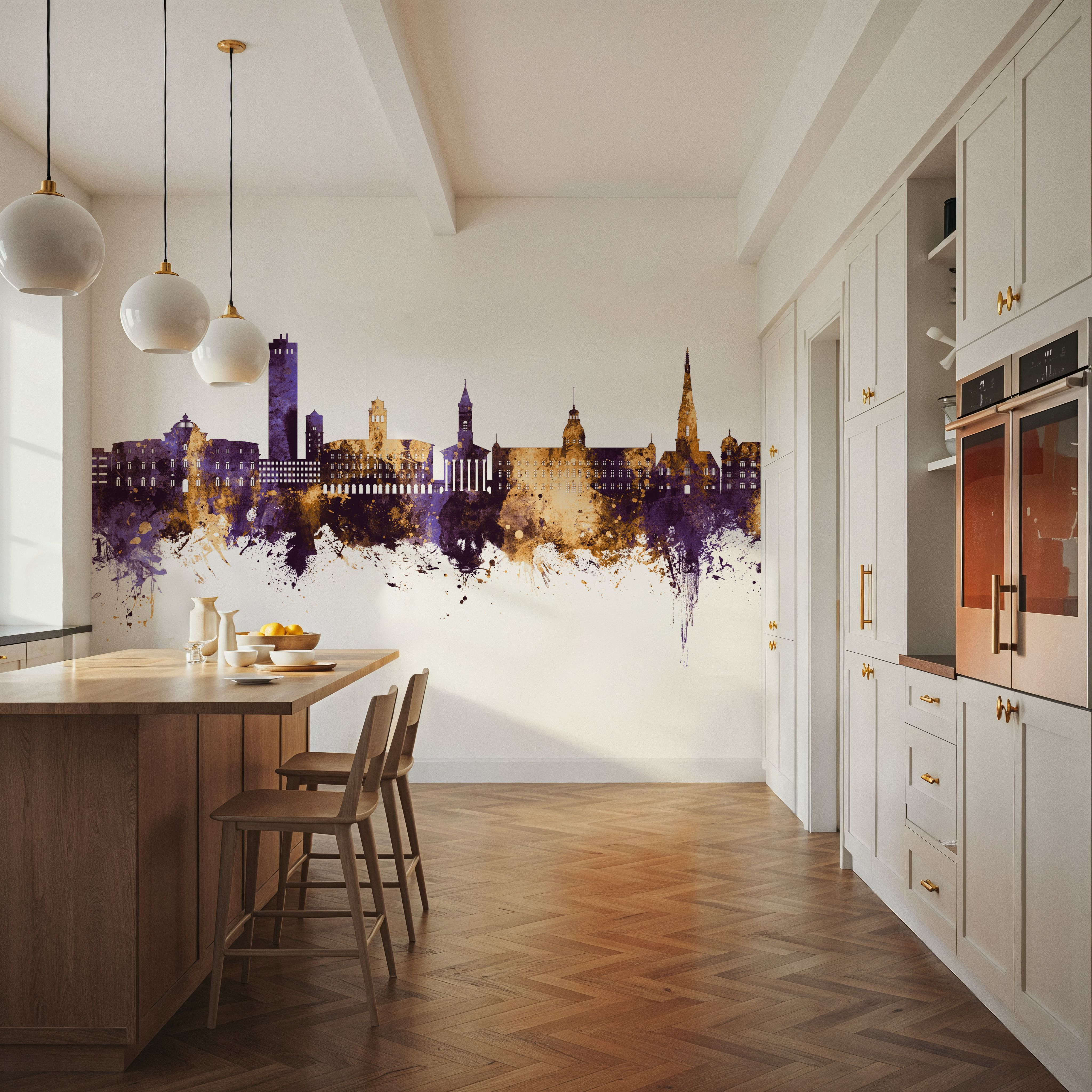 Karlsruhe Germany Skyline Purple & Gold