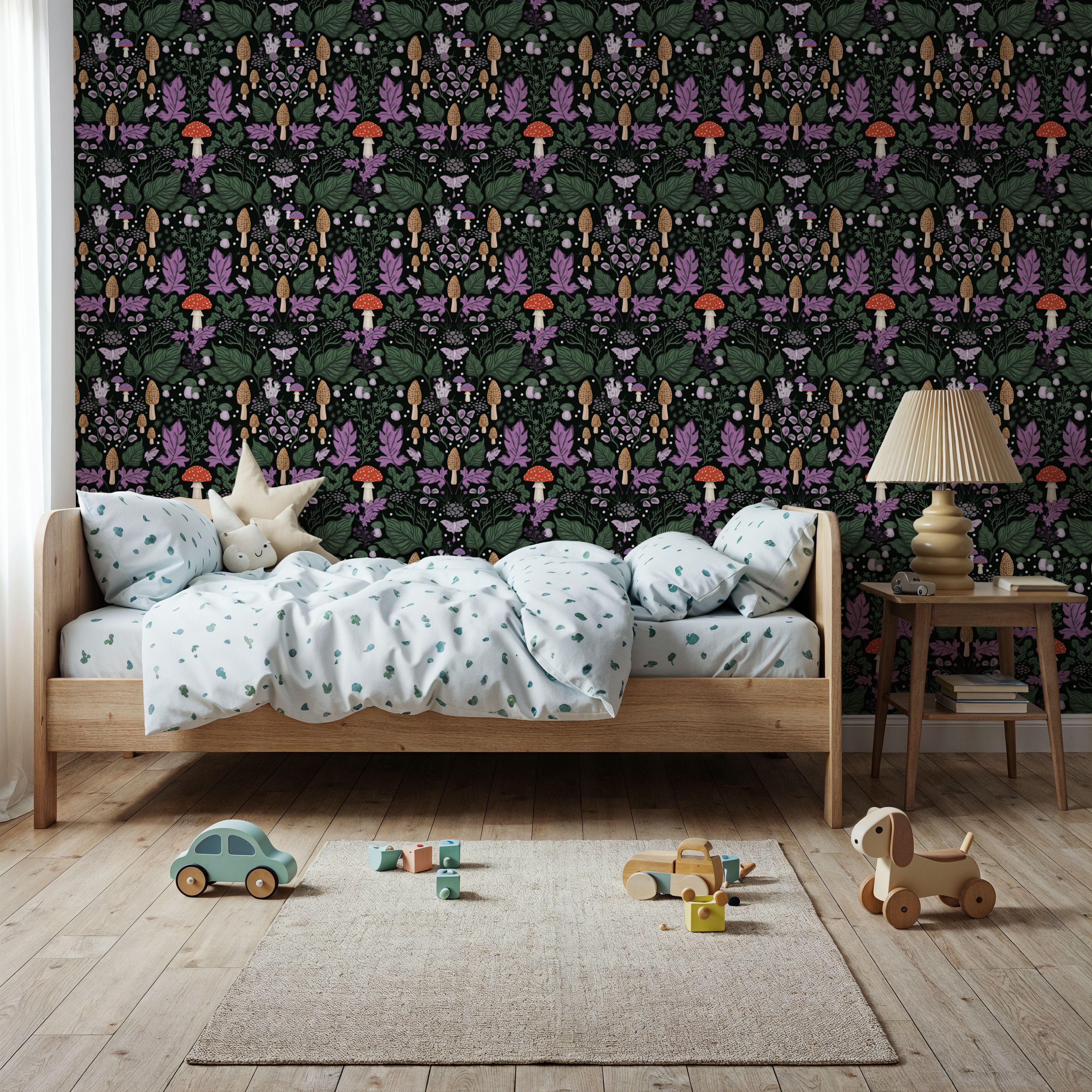 Autumn Forest Illustration, Purple
