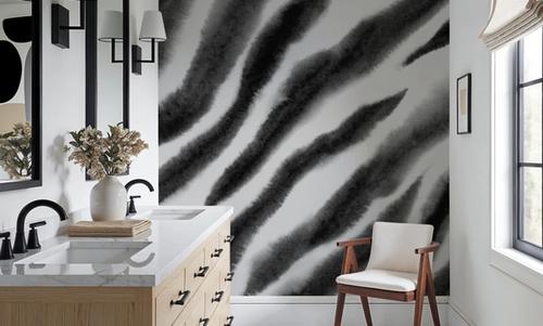 Watercolor Tiger Stripes, Zebra