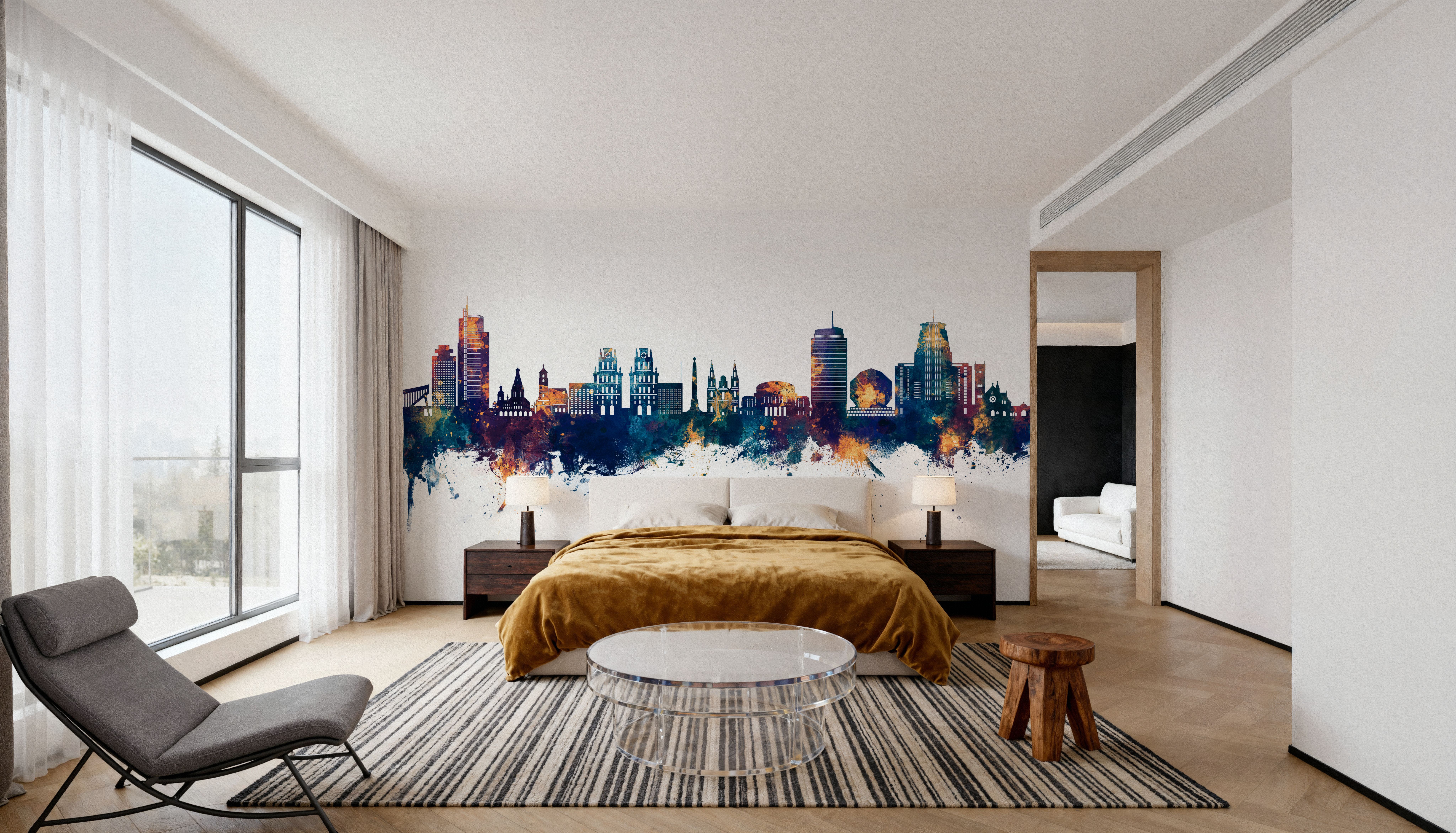 Minsk Belarus Skyline Blue & Bronze