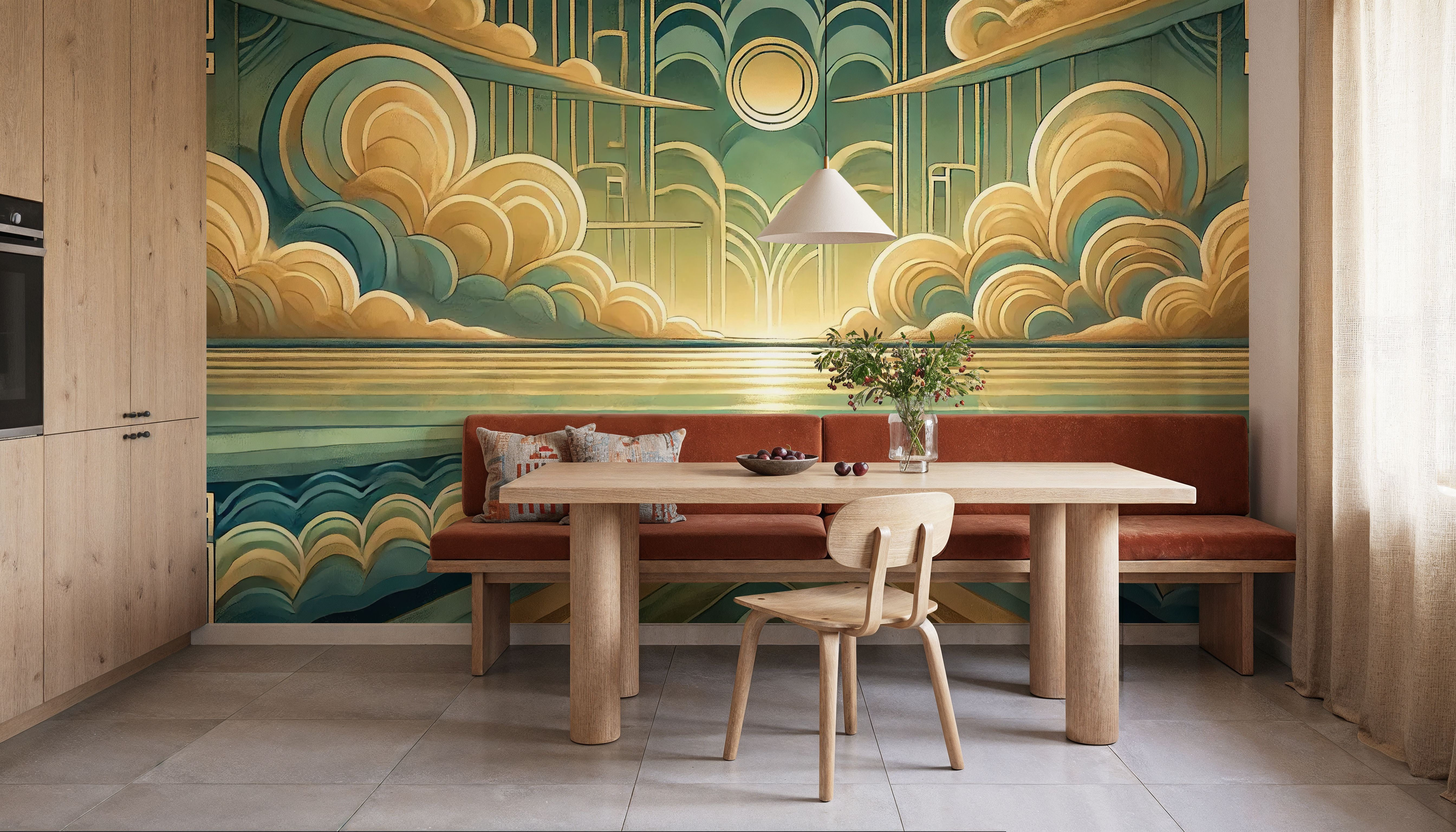 Elegant Sunburst in Art Deco