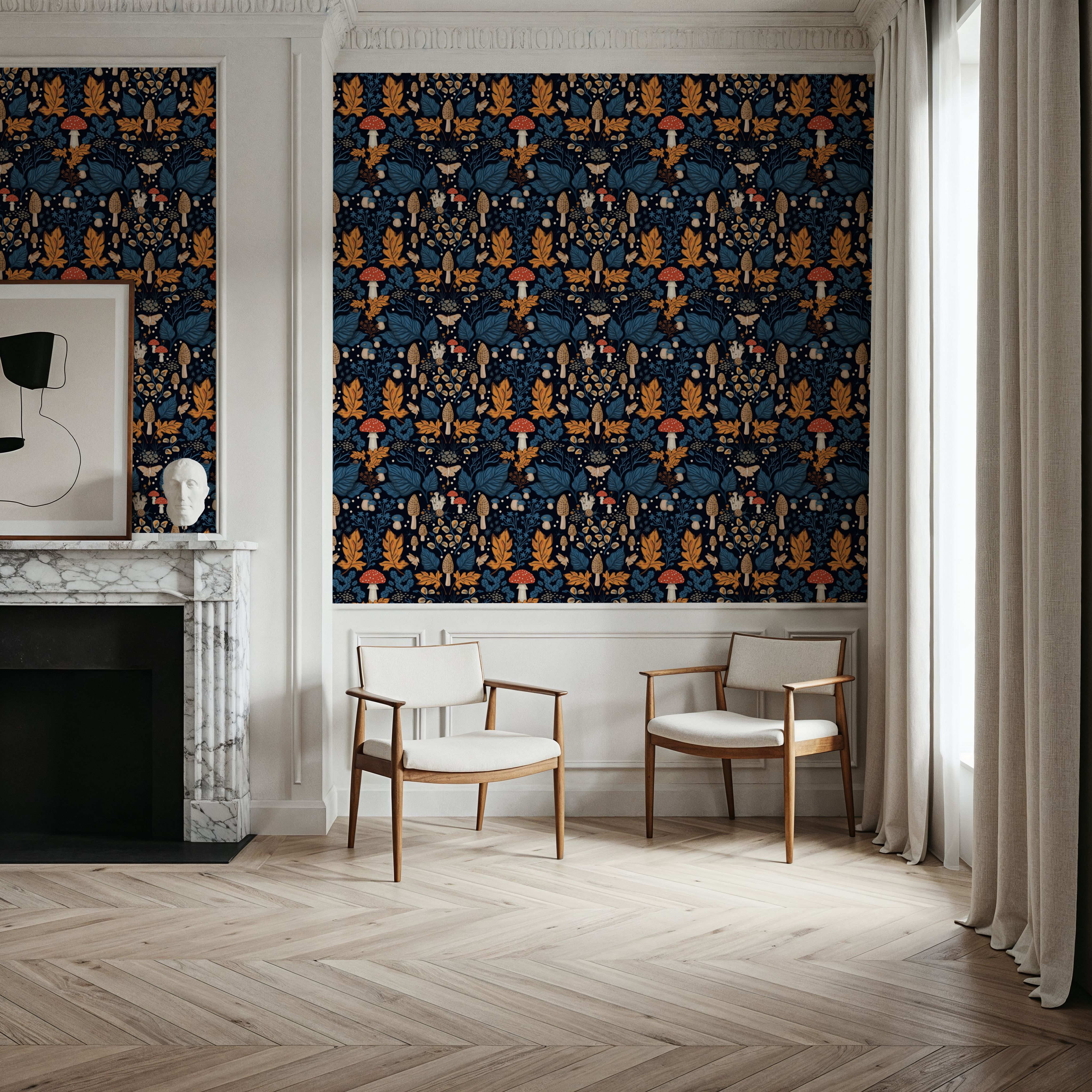 Autumn Forest Illustration, Pumpkin