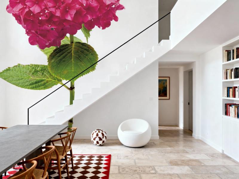 Providence Hydrangea II wallpaper mural 100% PVC-free and non-toxic