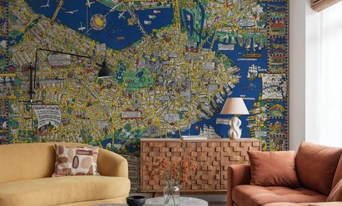 Decorative Boston Map