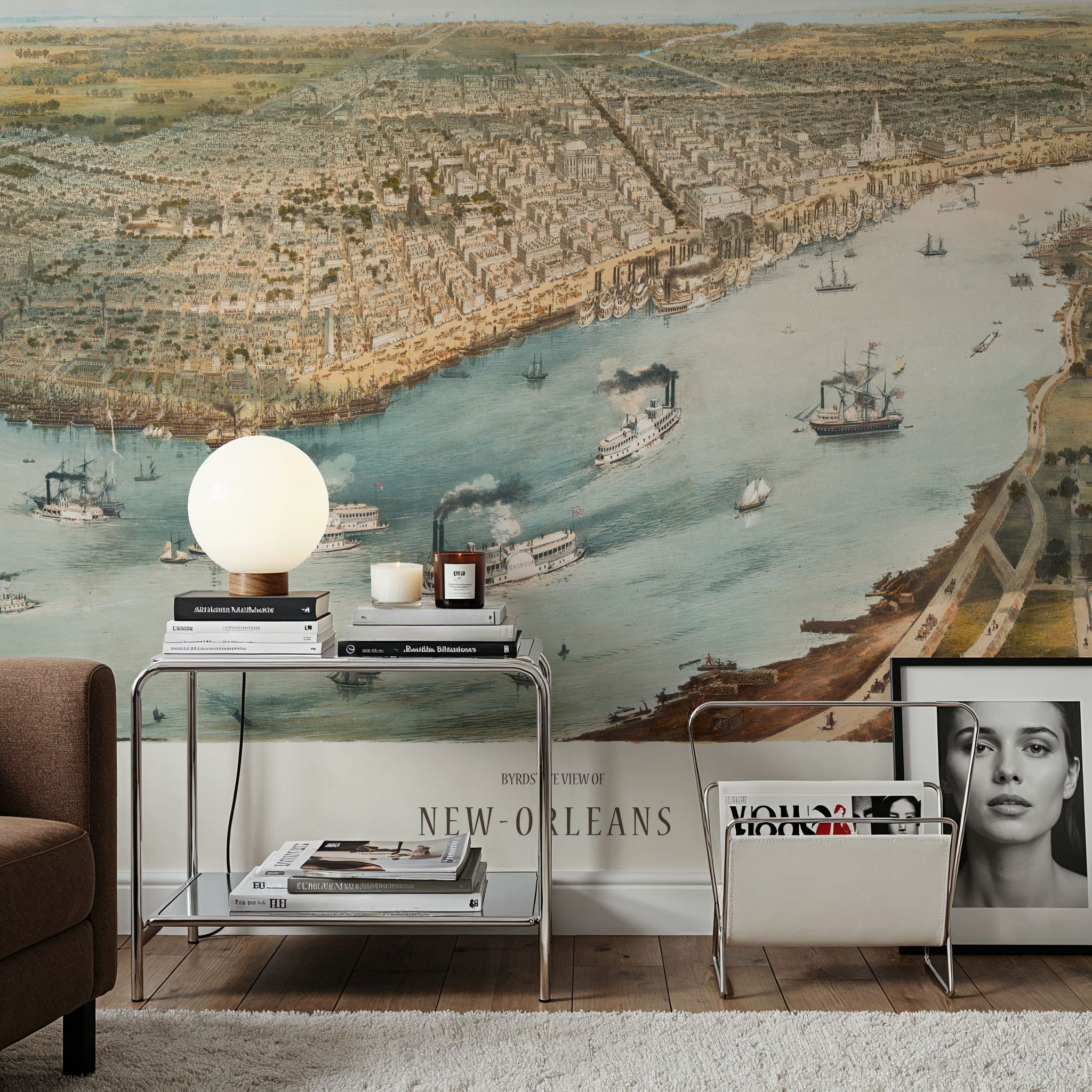 Old Aerial View of New Orleans, Louisiana