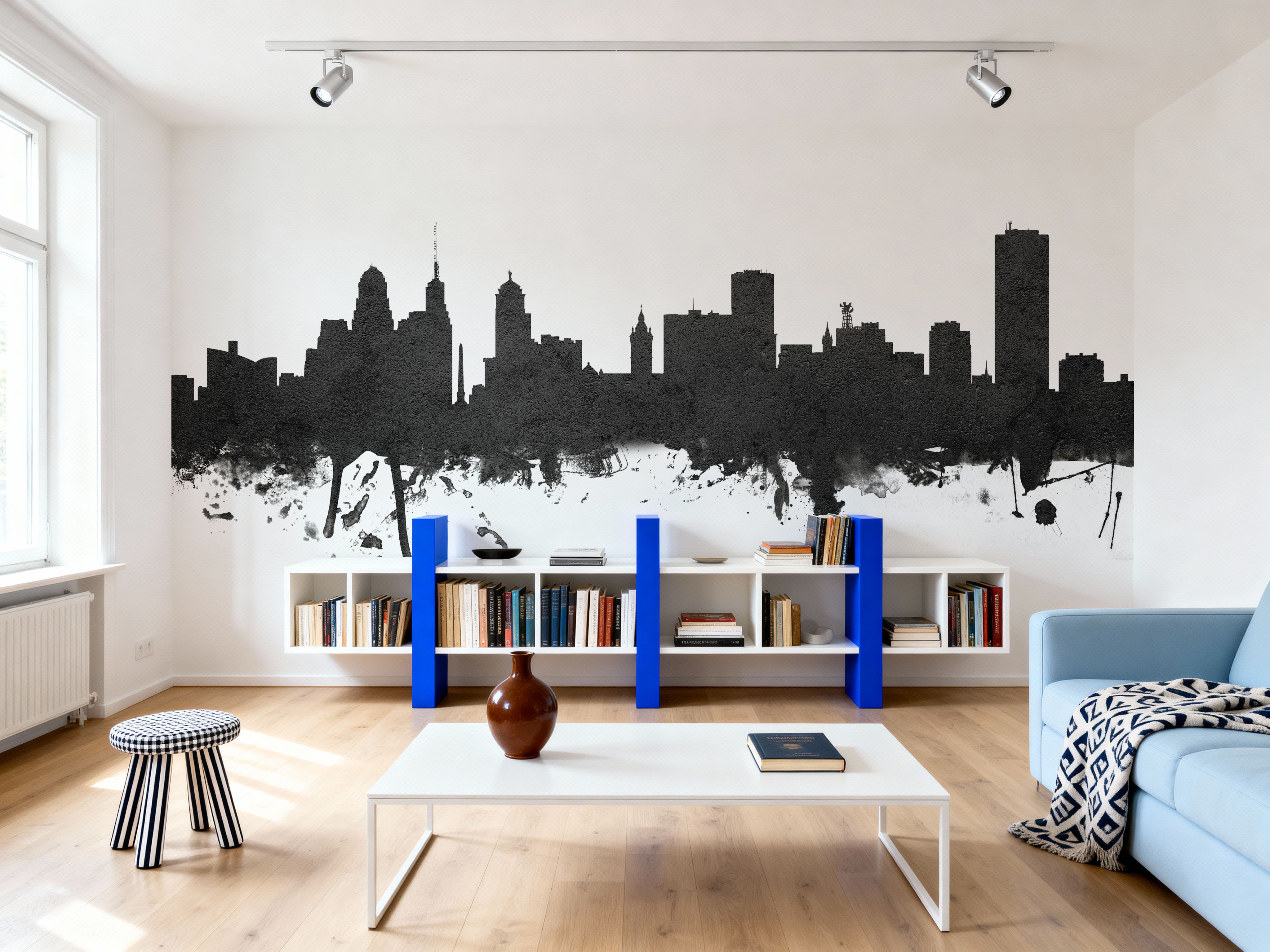 Buffalo New York Skyline Black & White