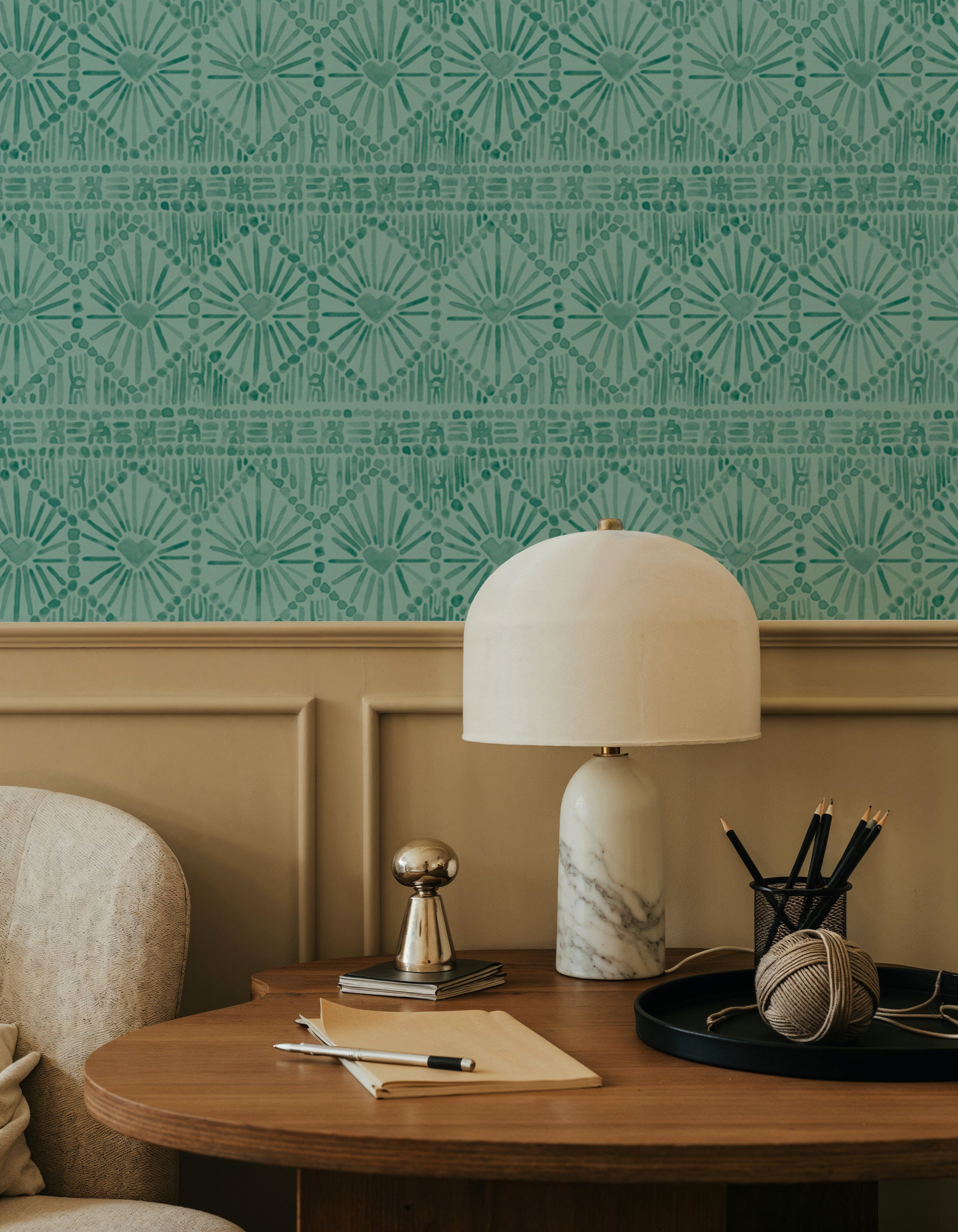 Paradise Fountain Blue on Blue