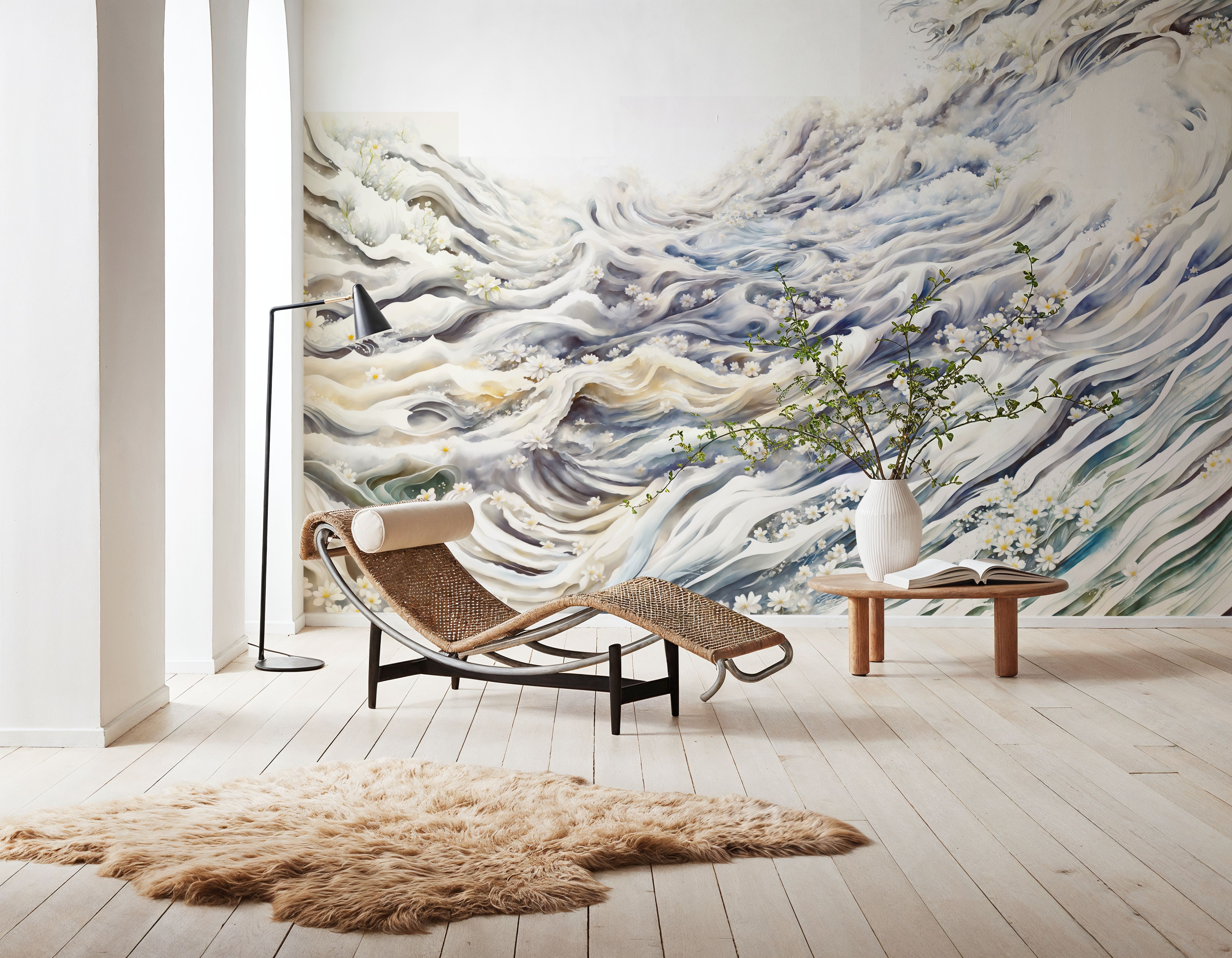 Romantic Waves Blue Yellow