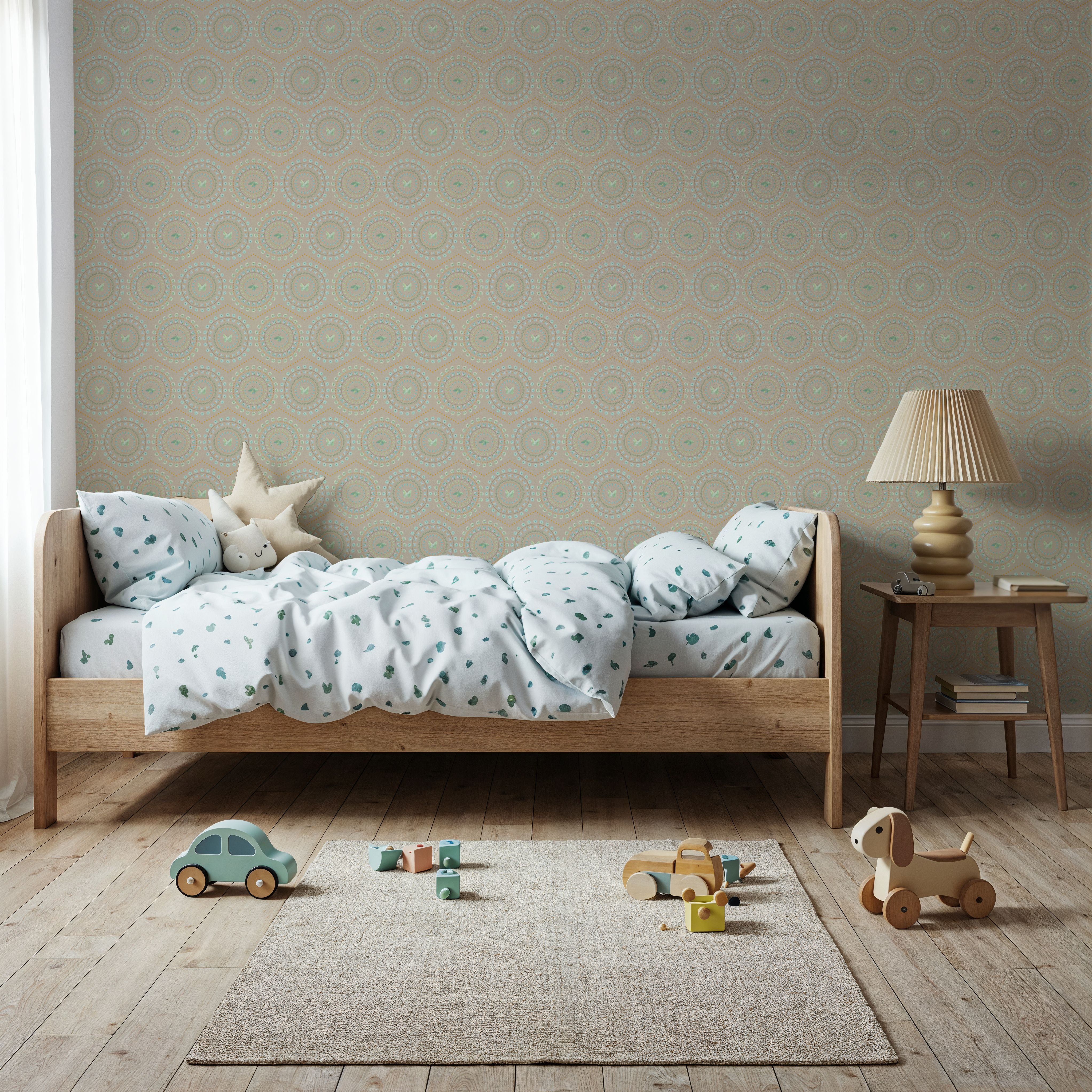 Flutterby Dreams Beige, Wallpaper