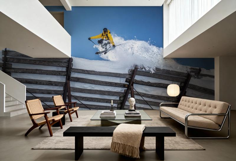 Jumping Powder wallpaper mural 100% PVC-free and non-toxic