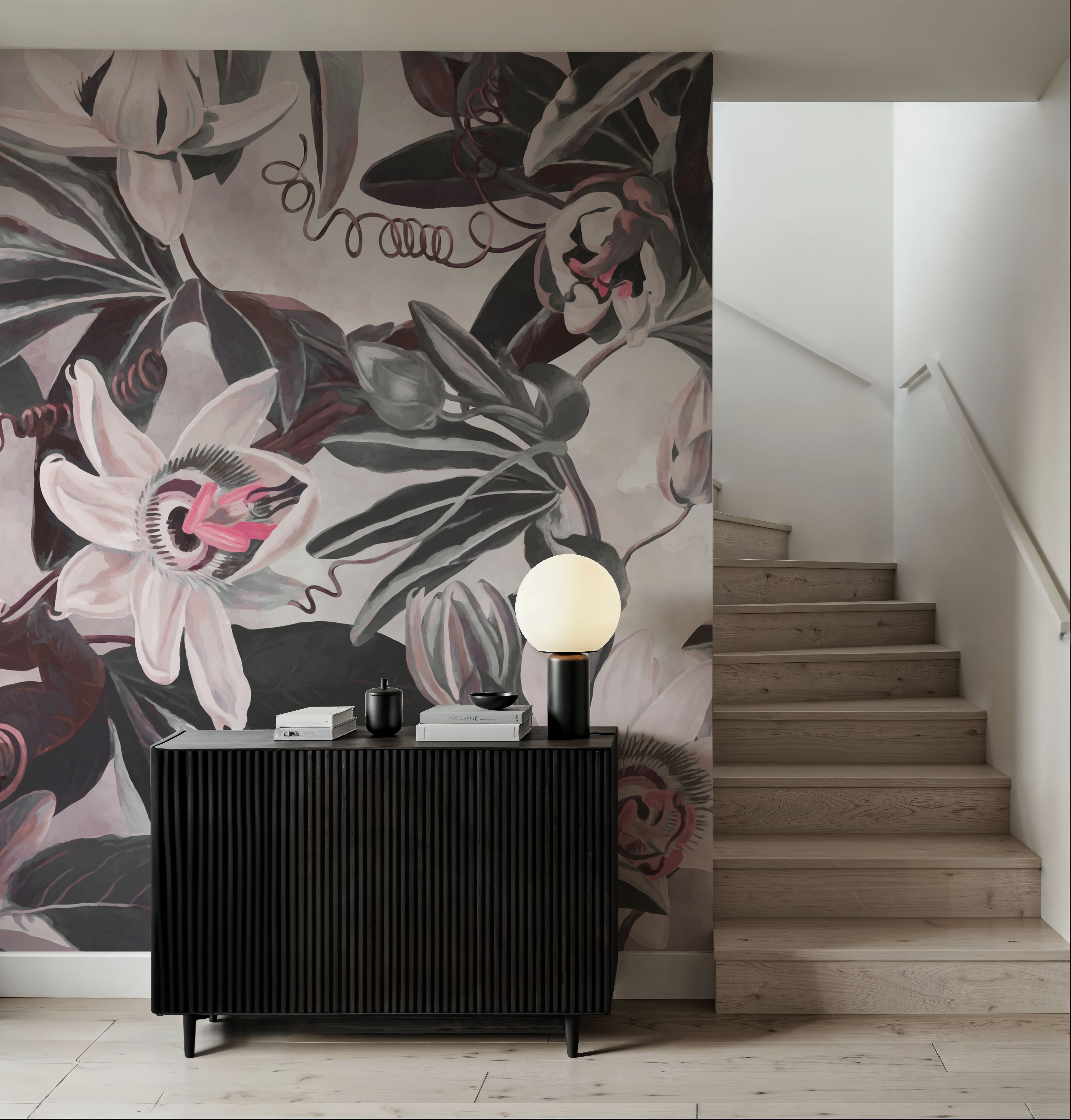 White Passiflora Light Red