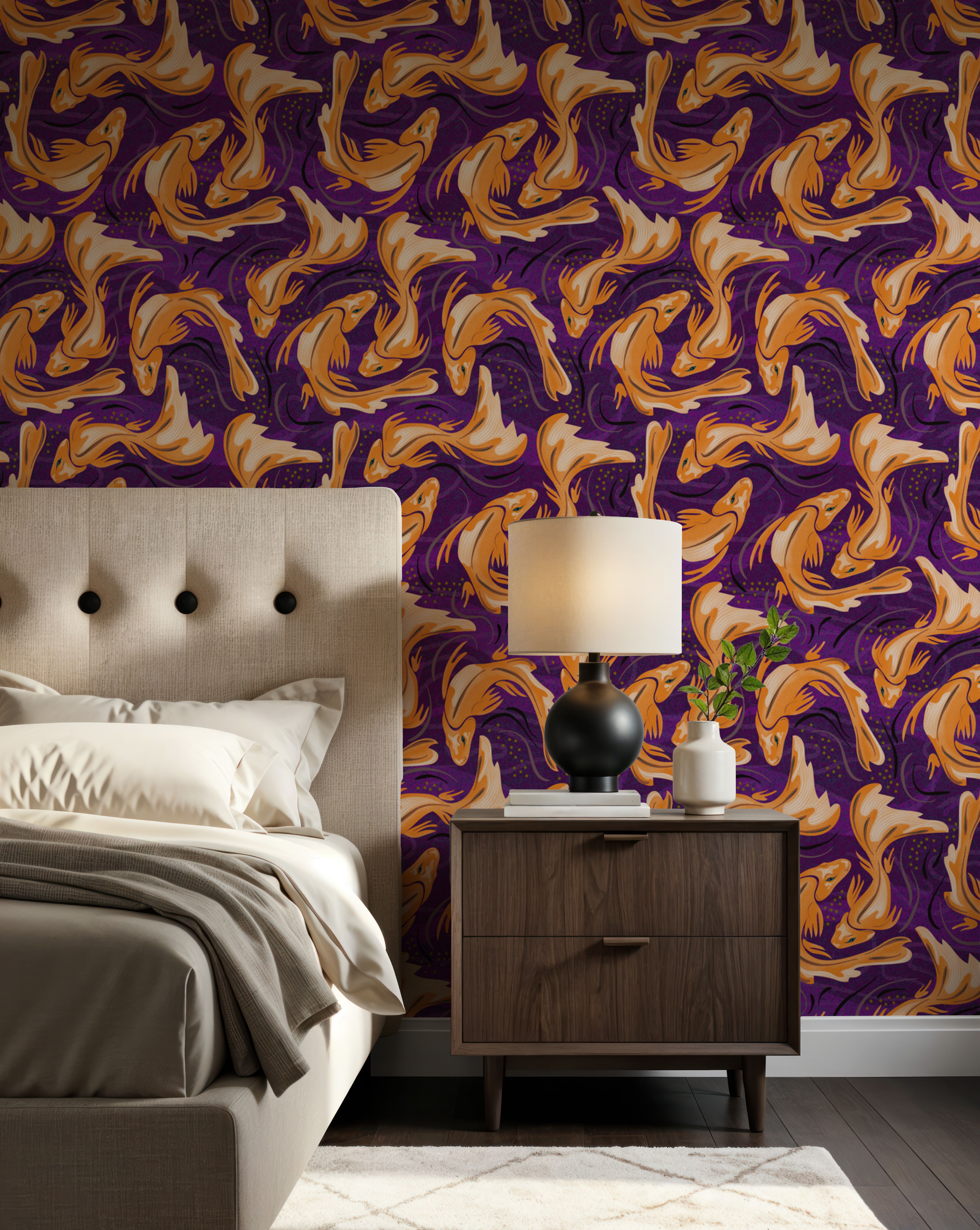 Koi Fish, Purple