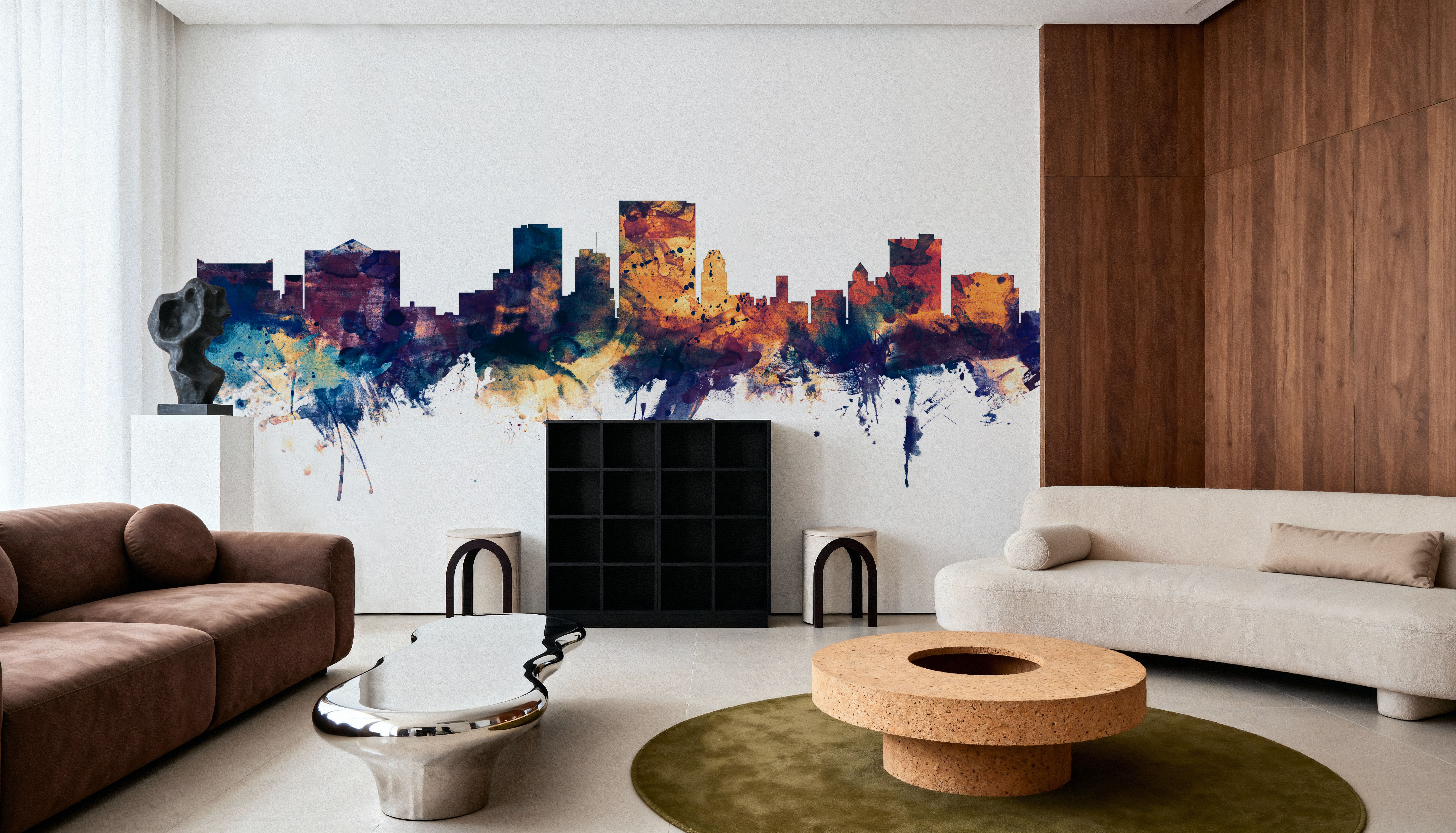 El Paso Texas Skyline Blue & Bronze