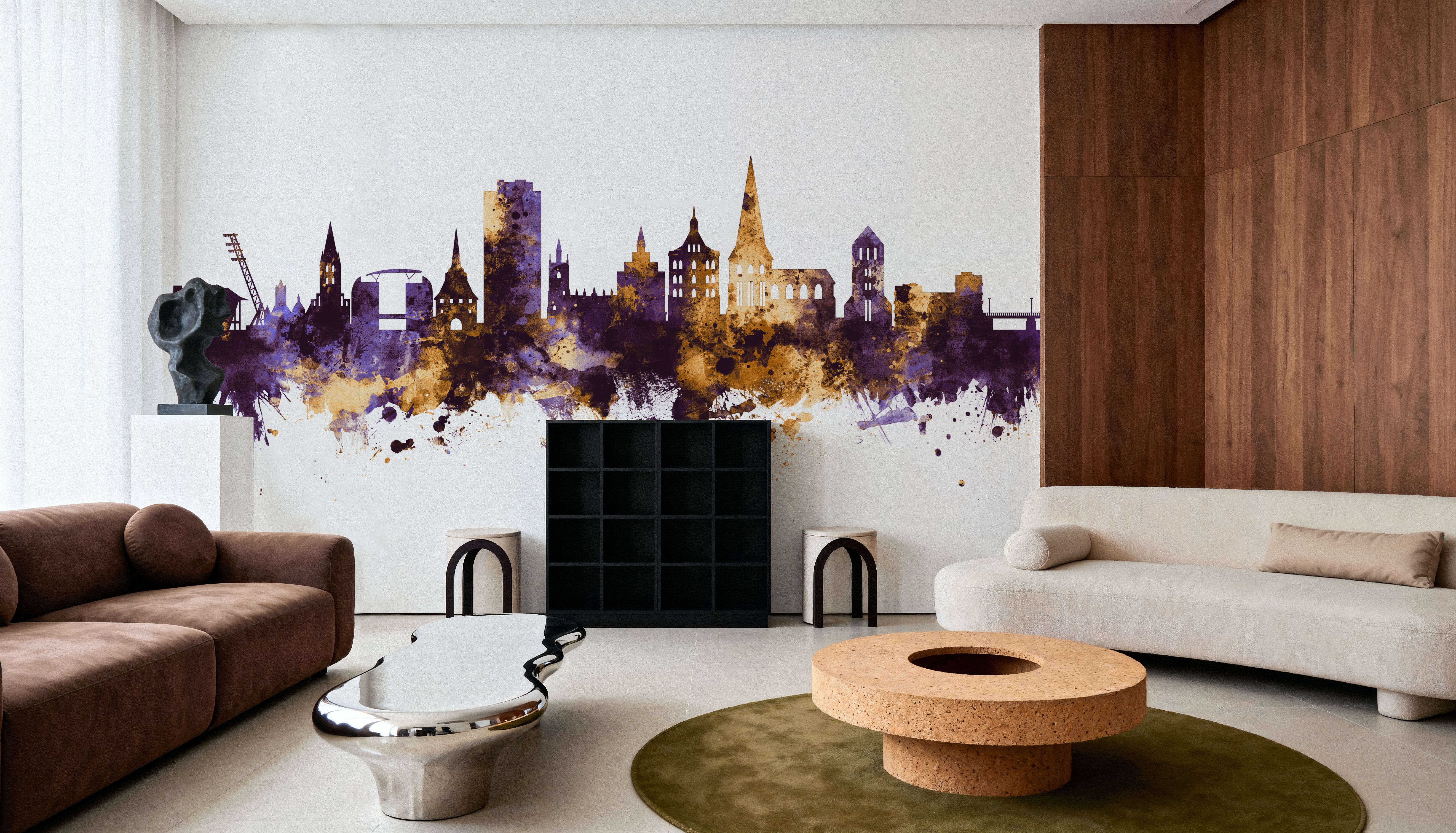 Rostock Germnay Skyline Purple & Gold