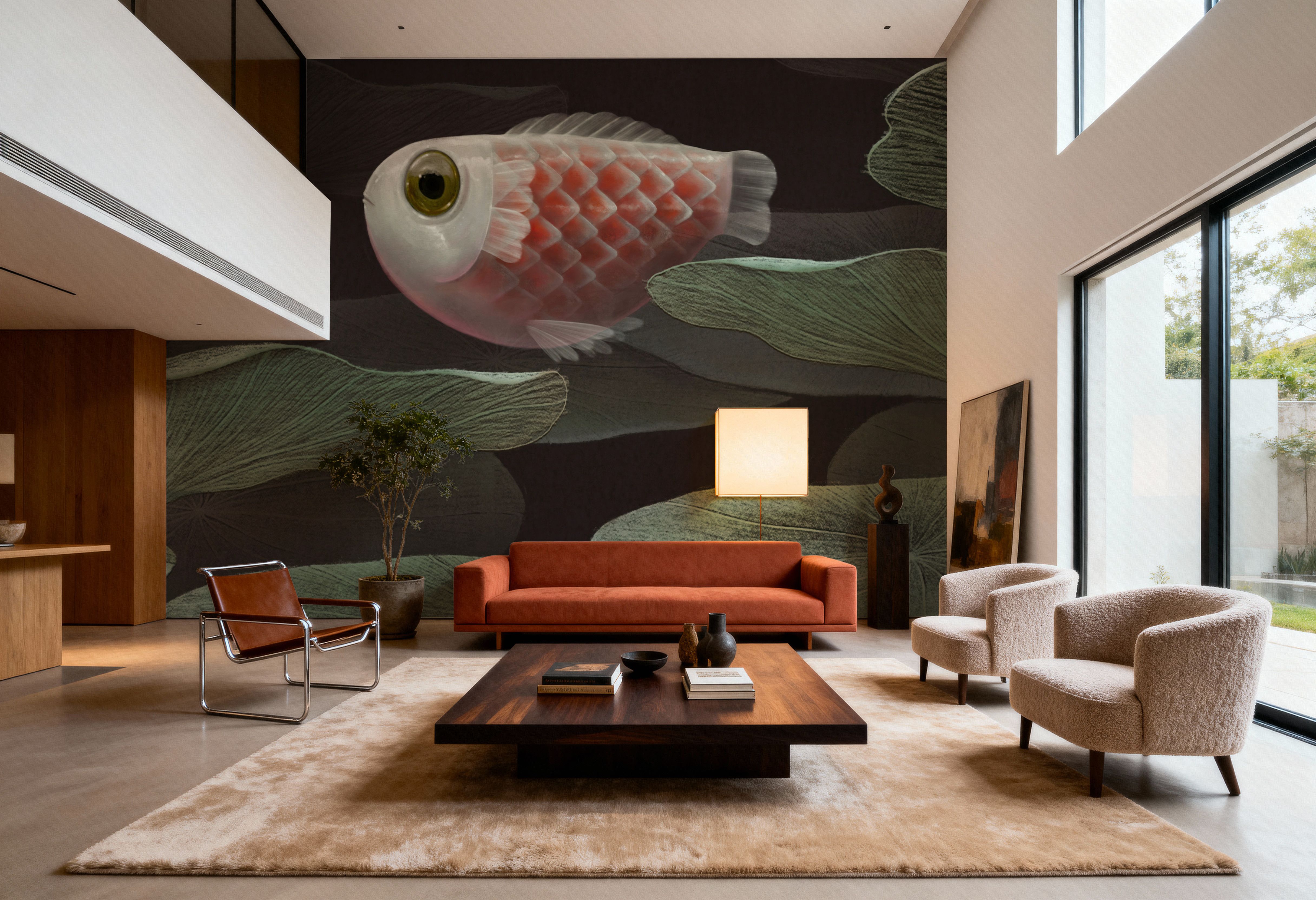 Lily Pond Koi, Wallpaper