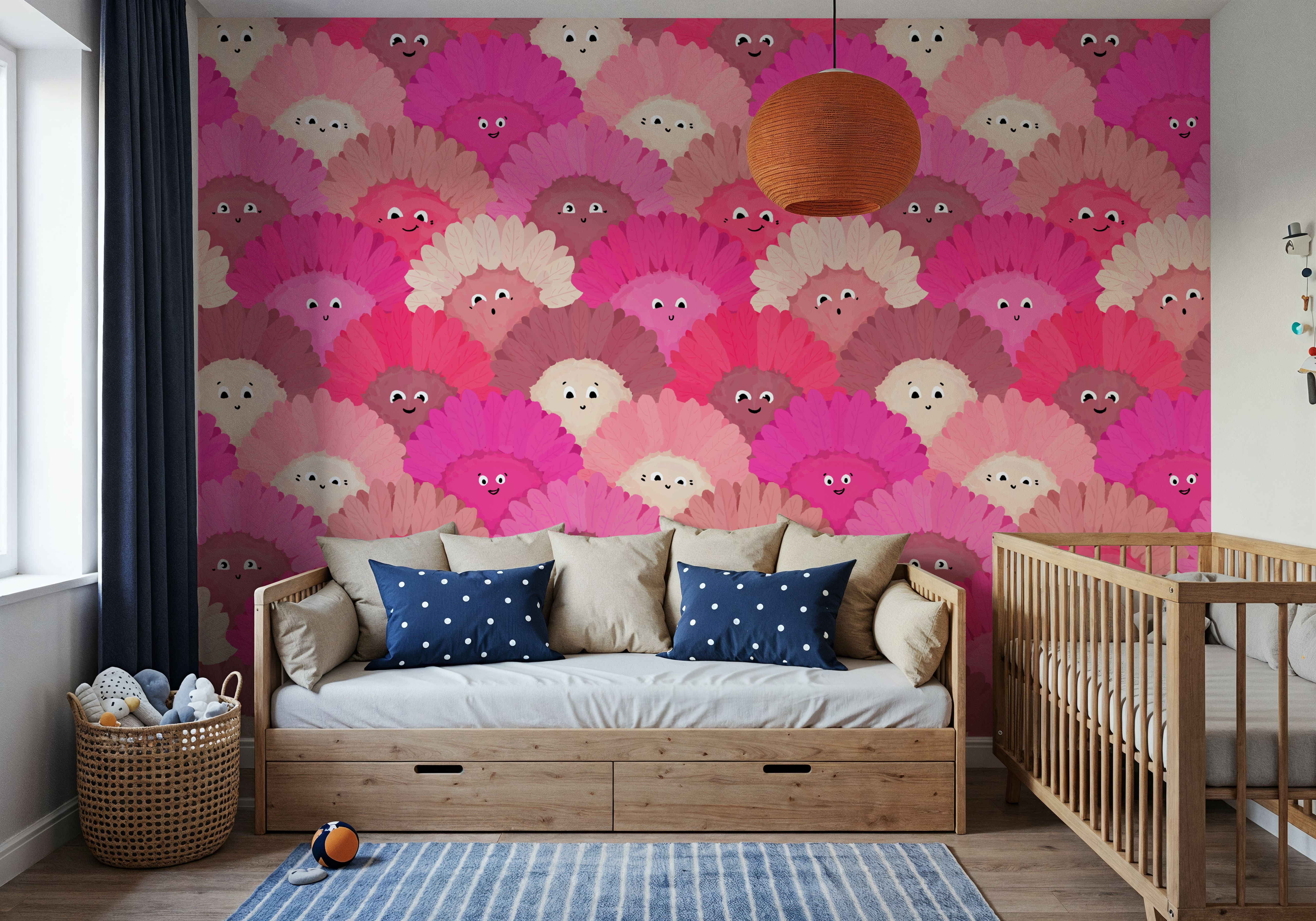 Cute Pink Flower Faces