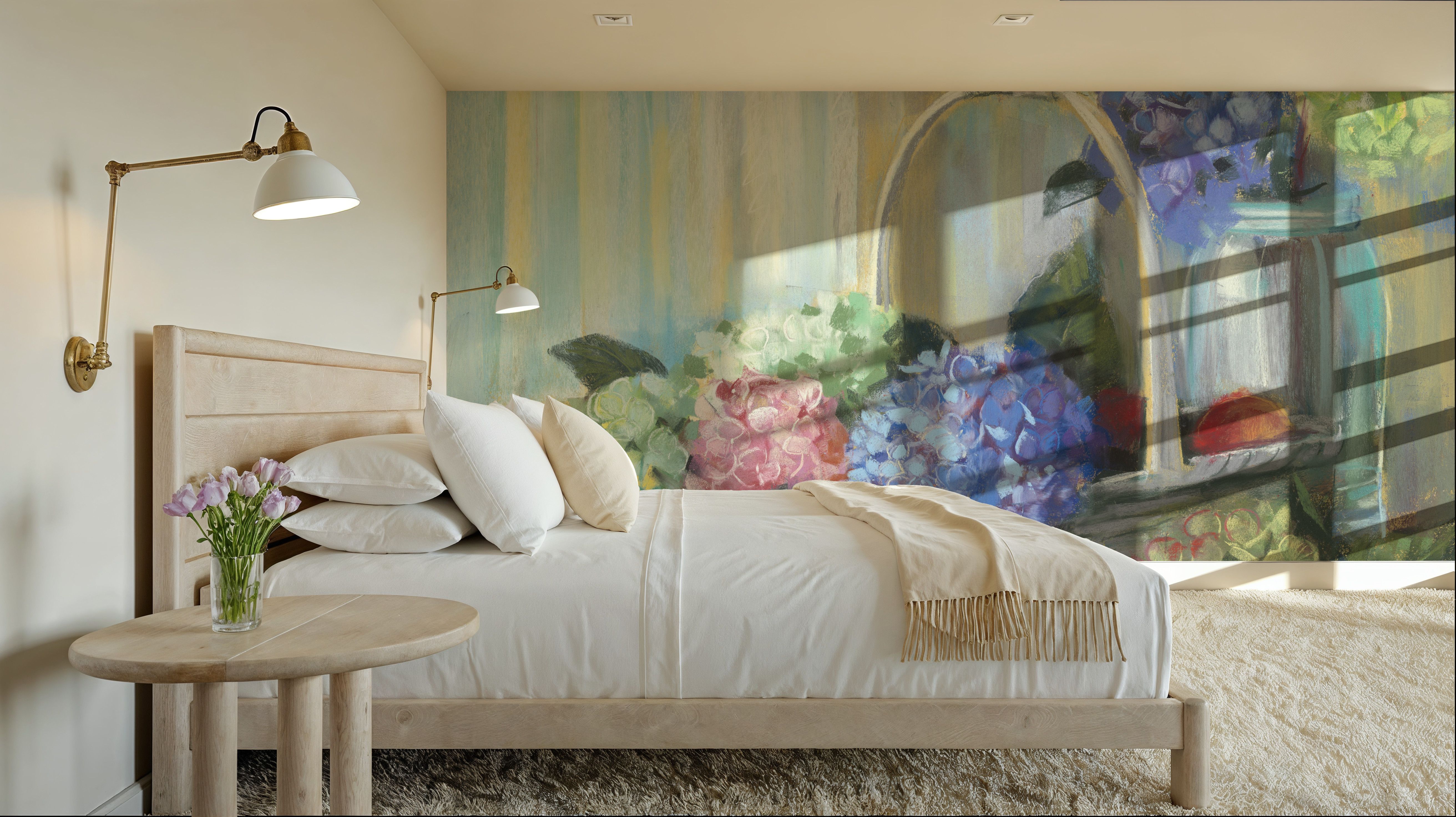 Hydrangea Basket, Wallpaper