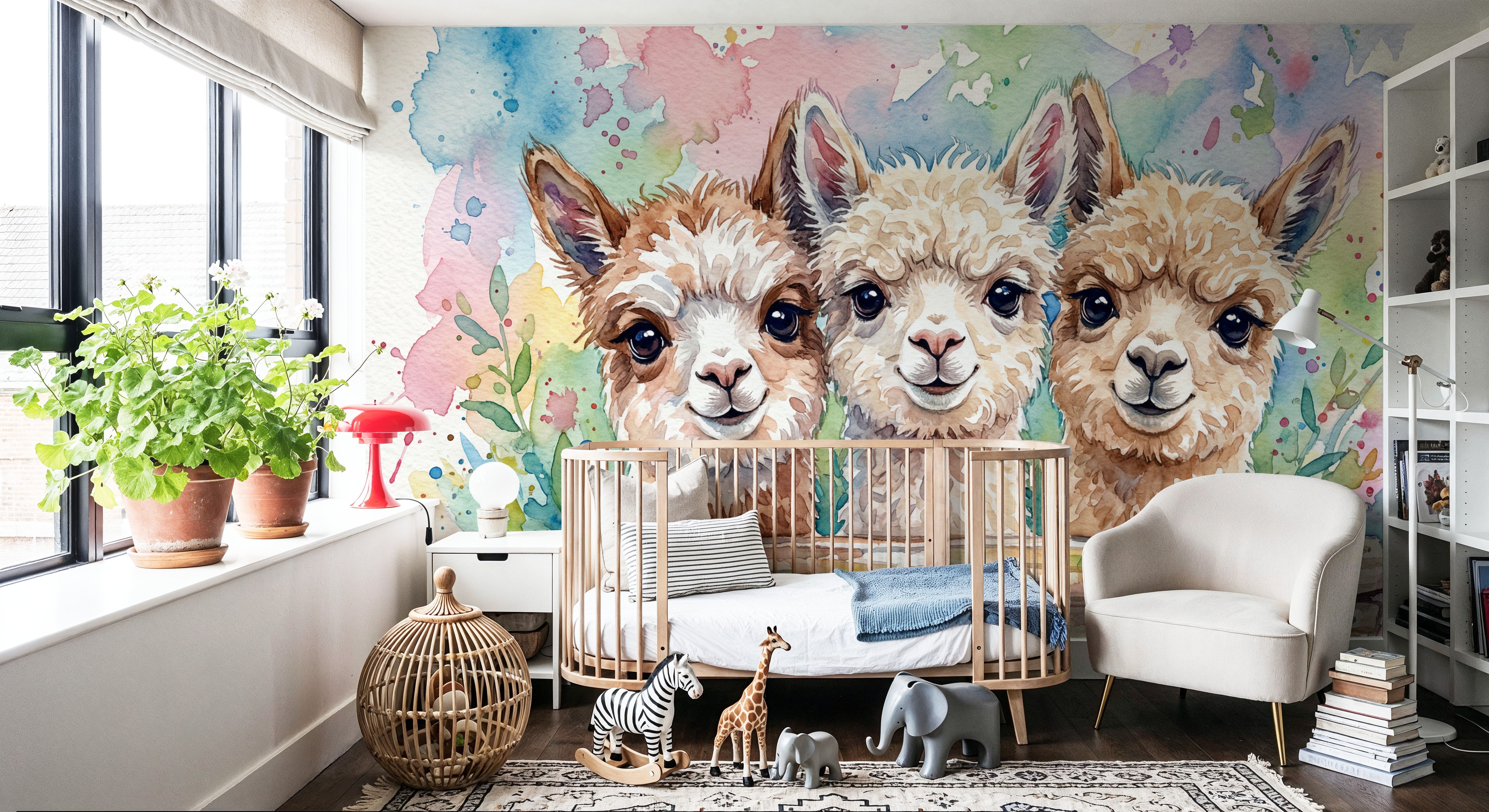Alpacas - Cute Baby Animals Series, Papier peint