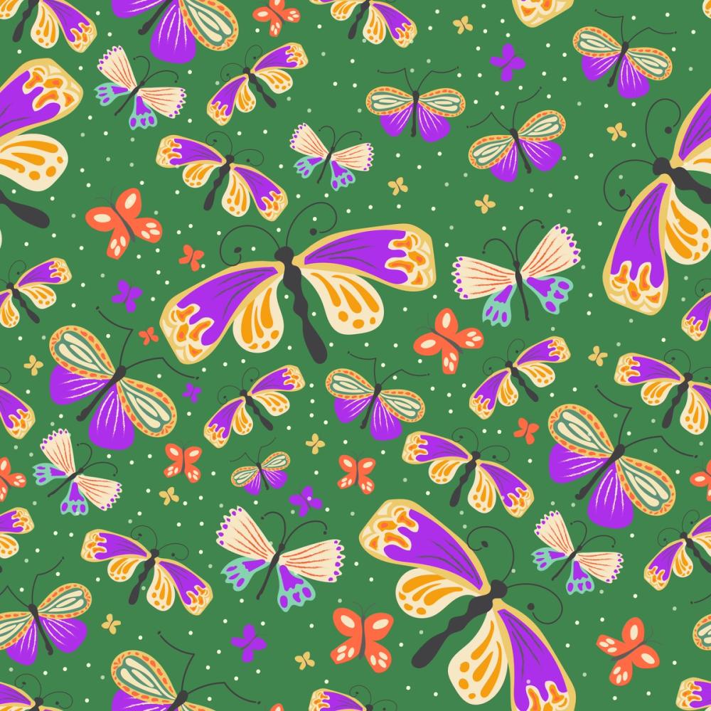 Butterfly Crowd, Green