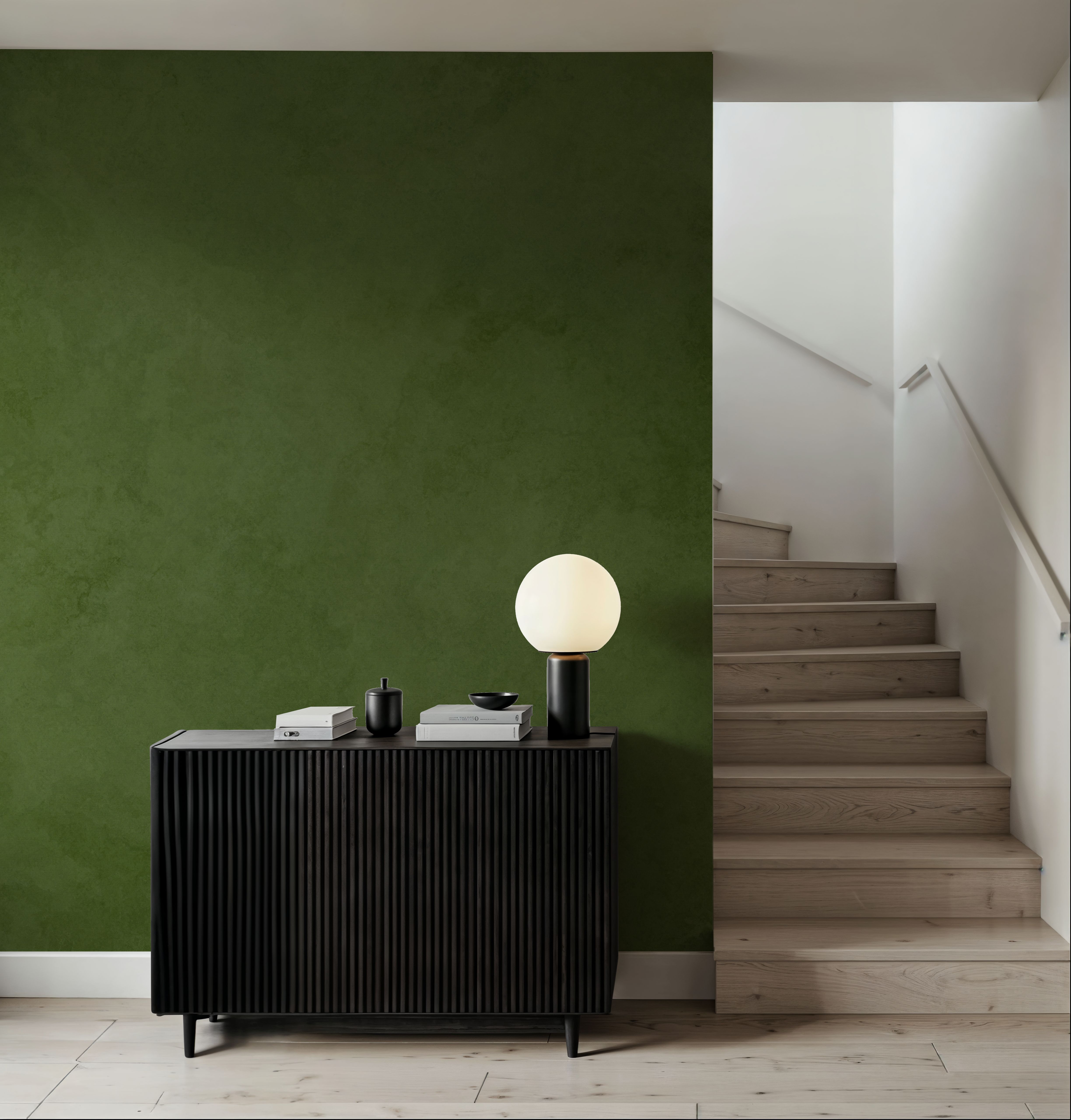 Subtle Plaster Wall, Dill Green