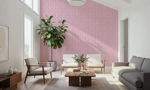 Quatrefoil Watercolor Trellis, Blush