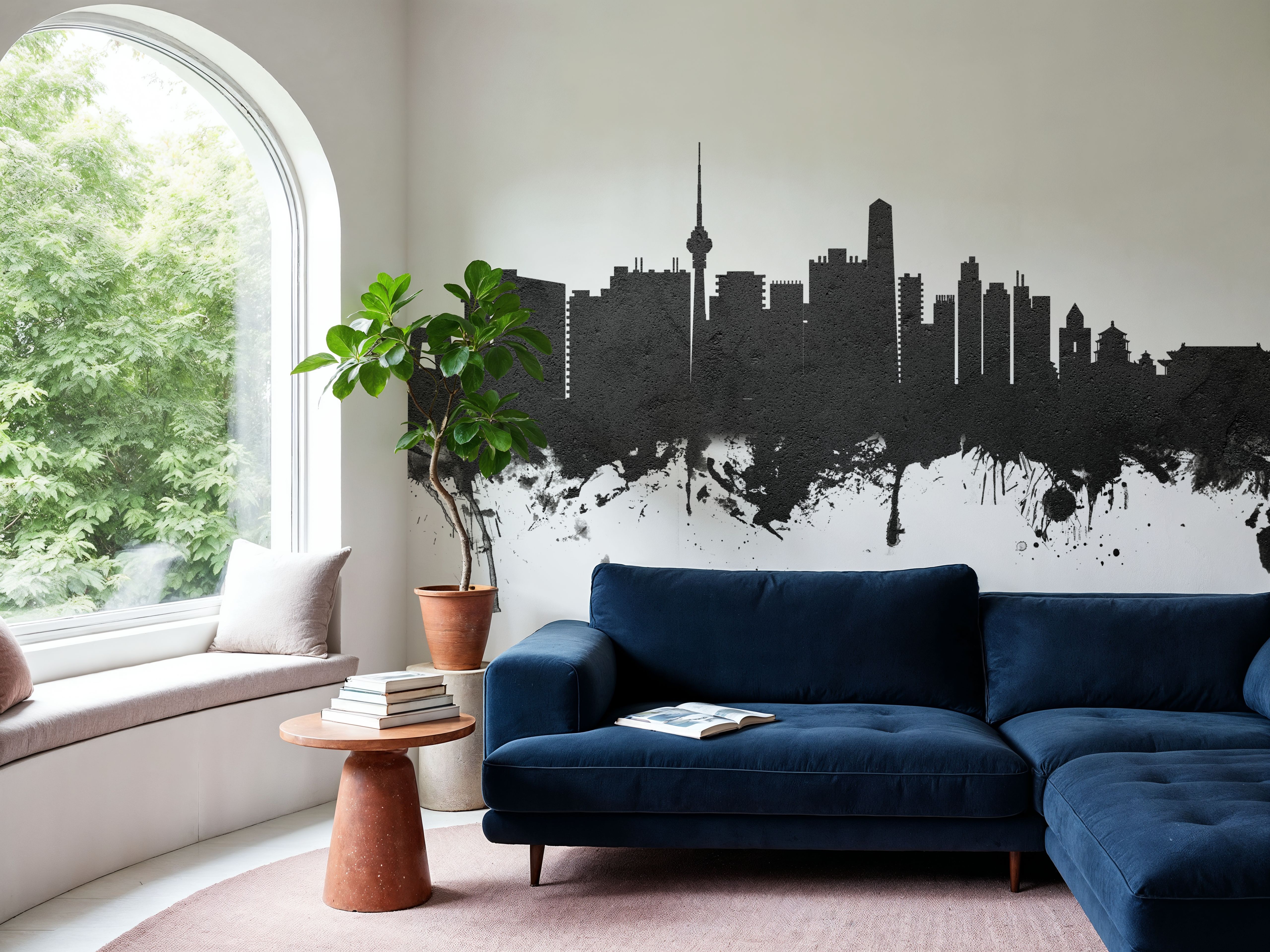 Beijing Skyline Black & White