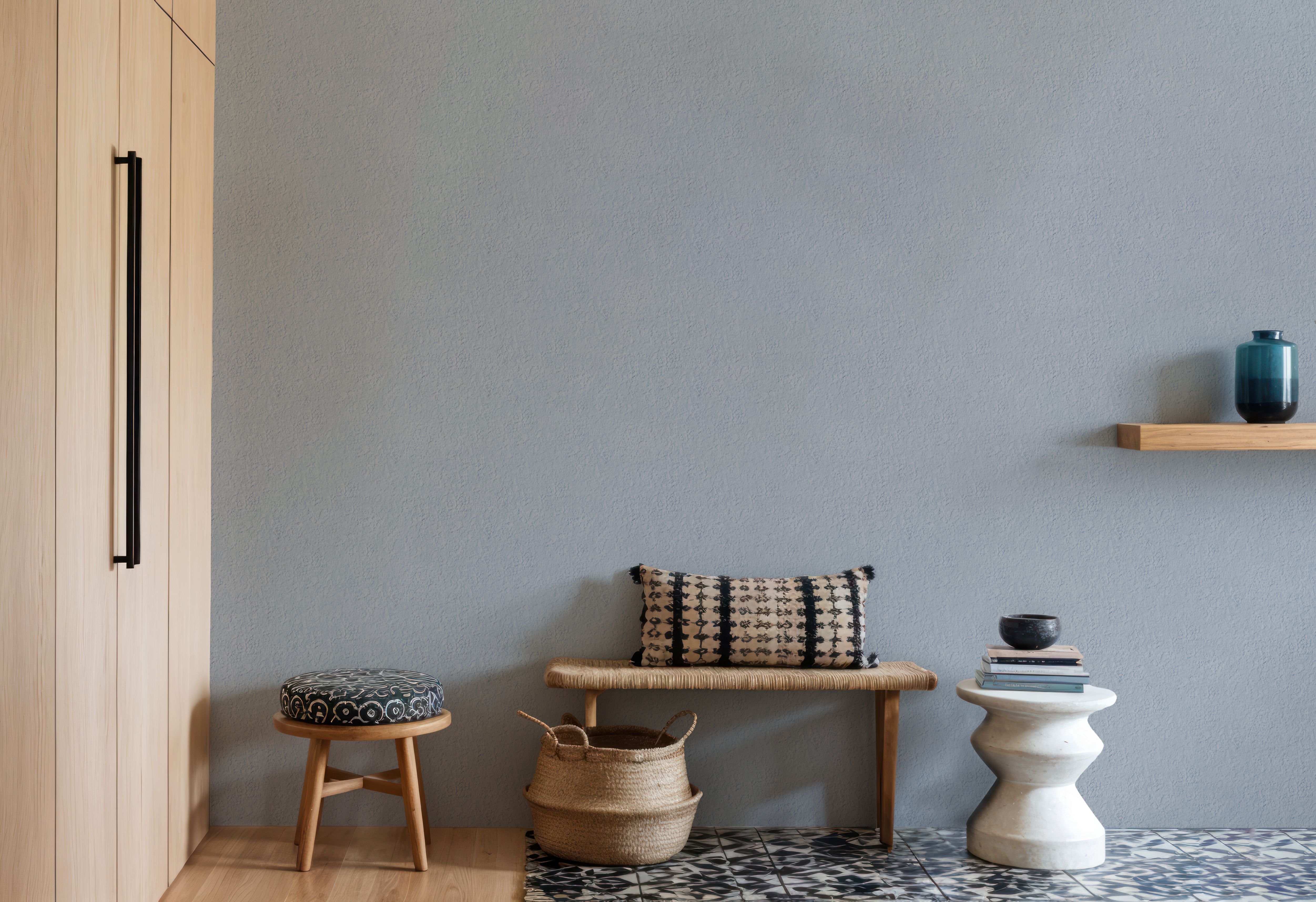 Faux Sand Stucco Finish, Ice Blue