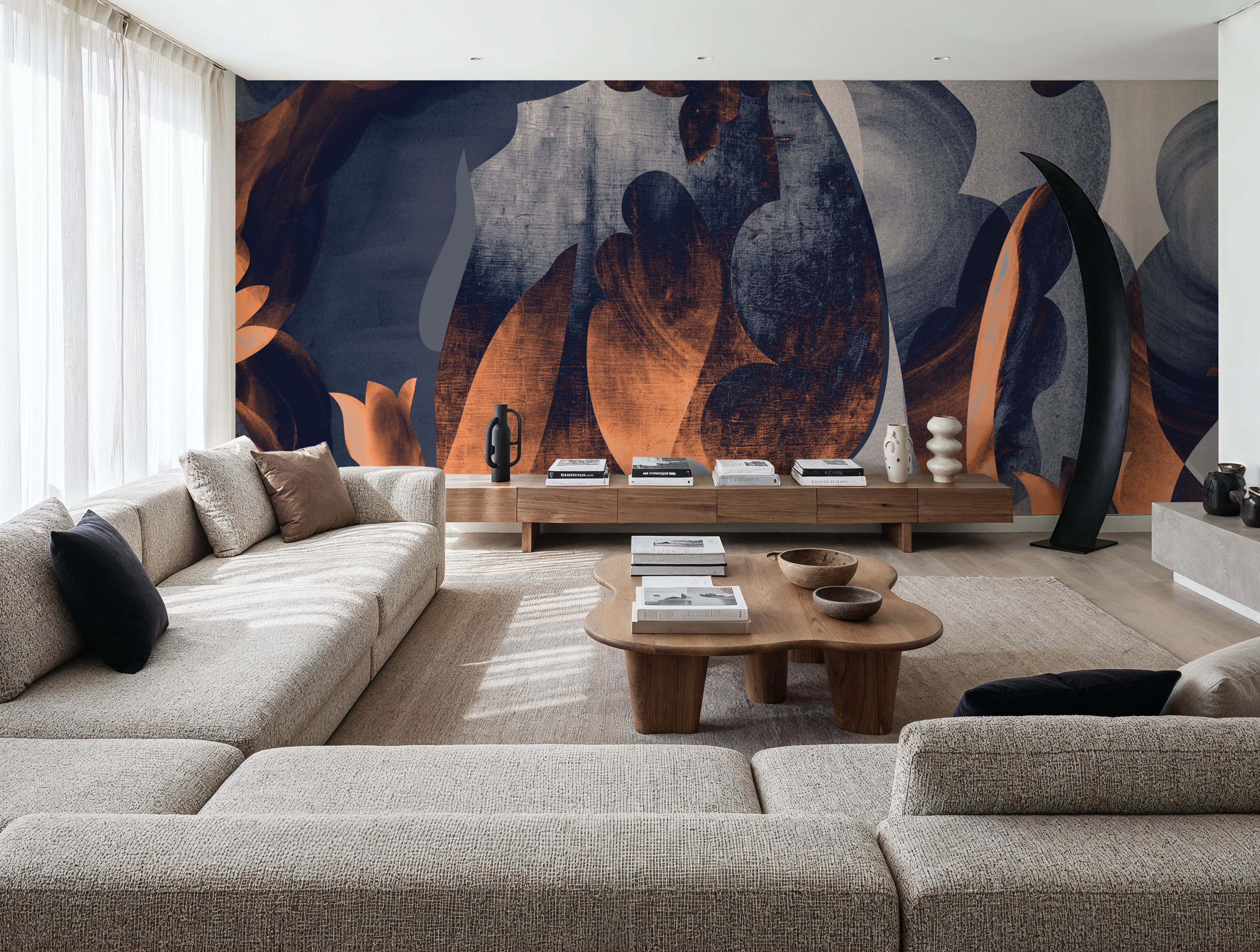 Abstract Fun, Blue & Orange