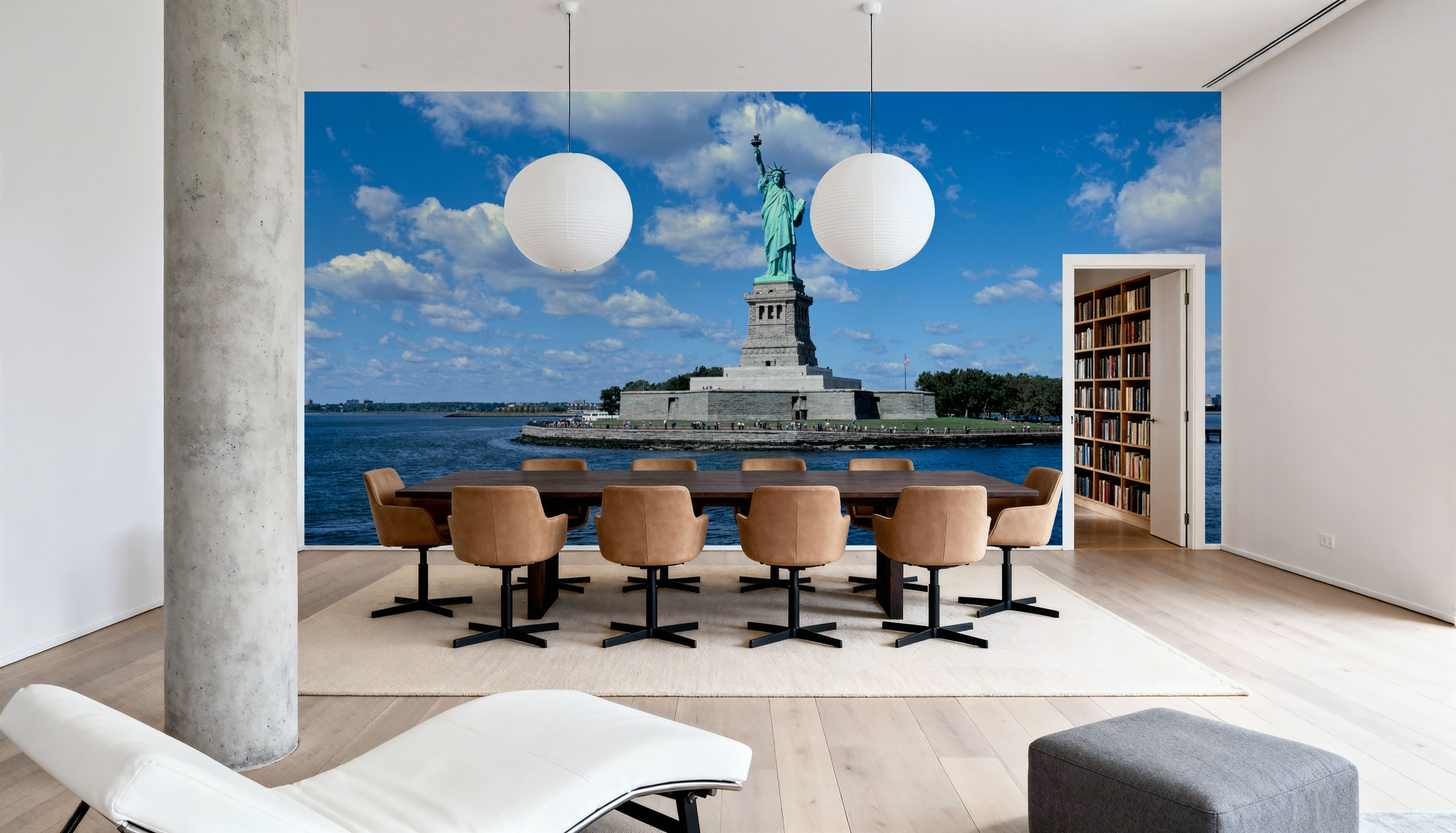 Clouds over the Statue of Liberty