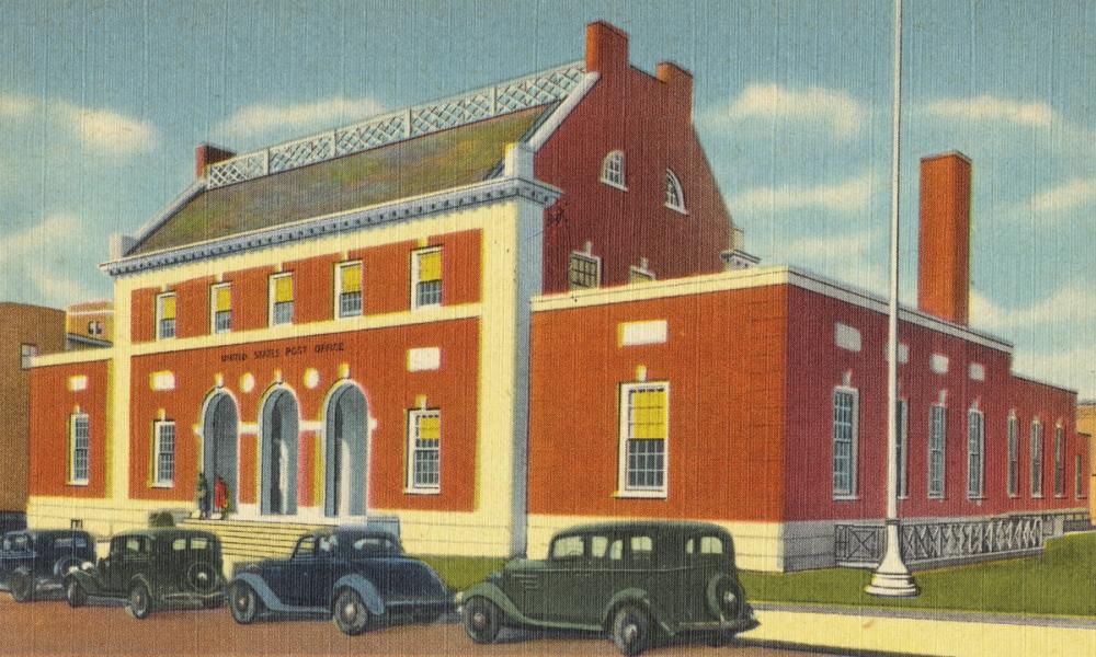 Greetings from the Post Office - Screenprint Postcard