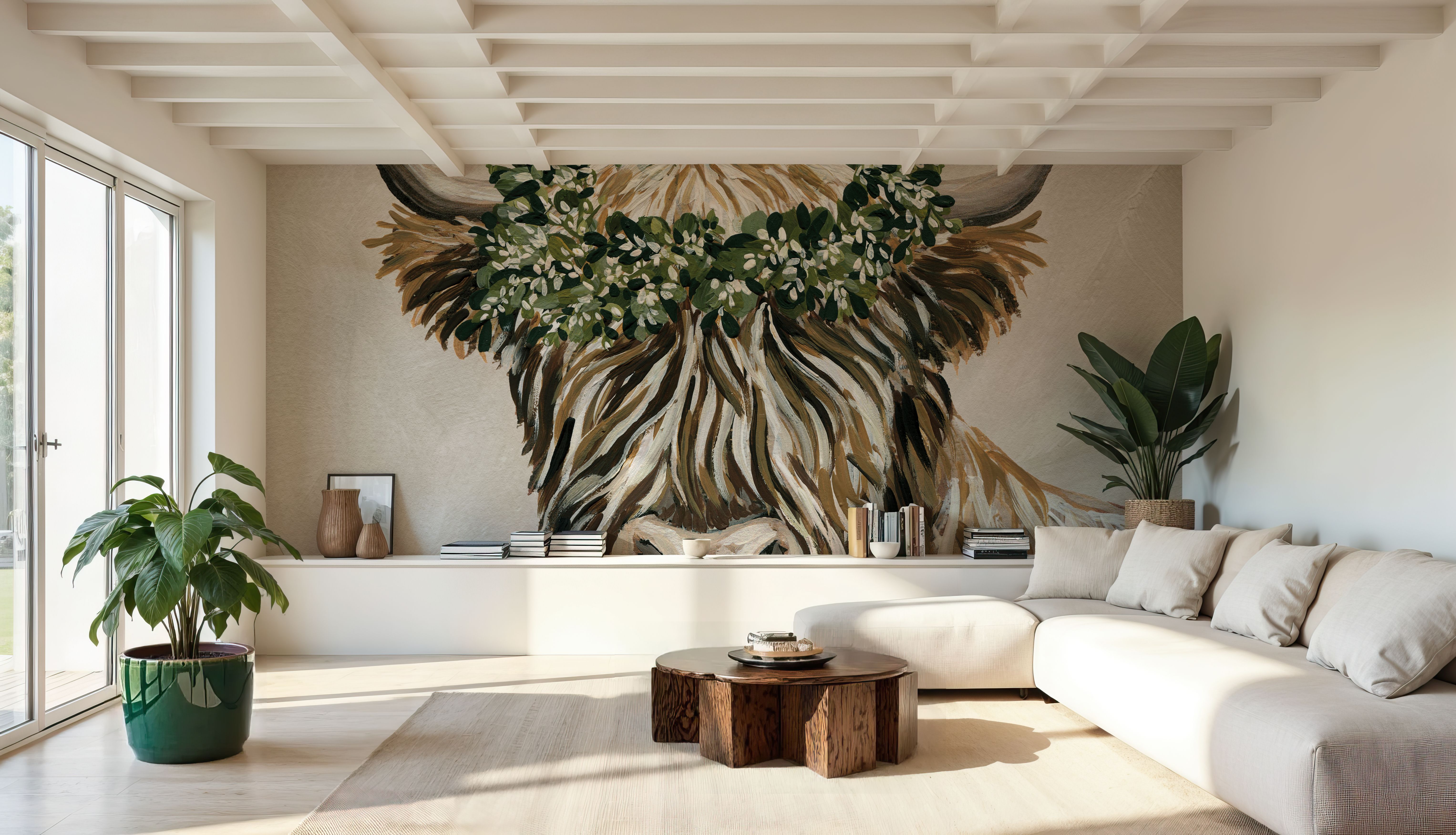 Harvest Cow Sage Square