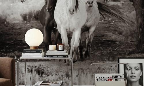 Three Wild Horses Sepia