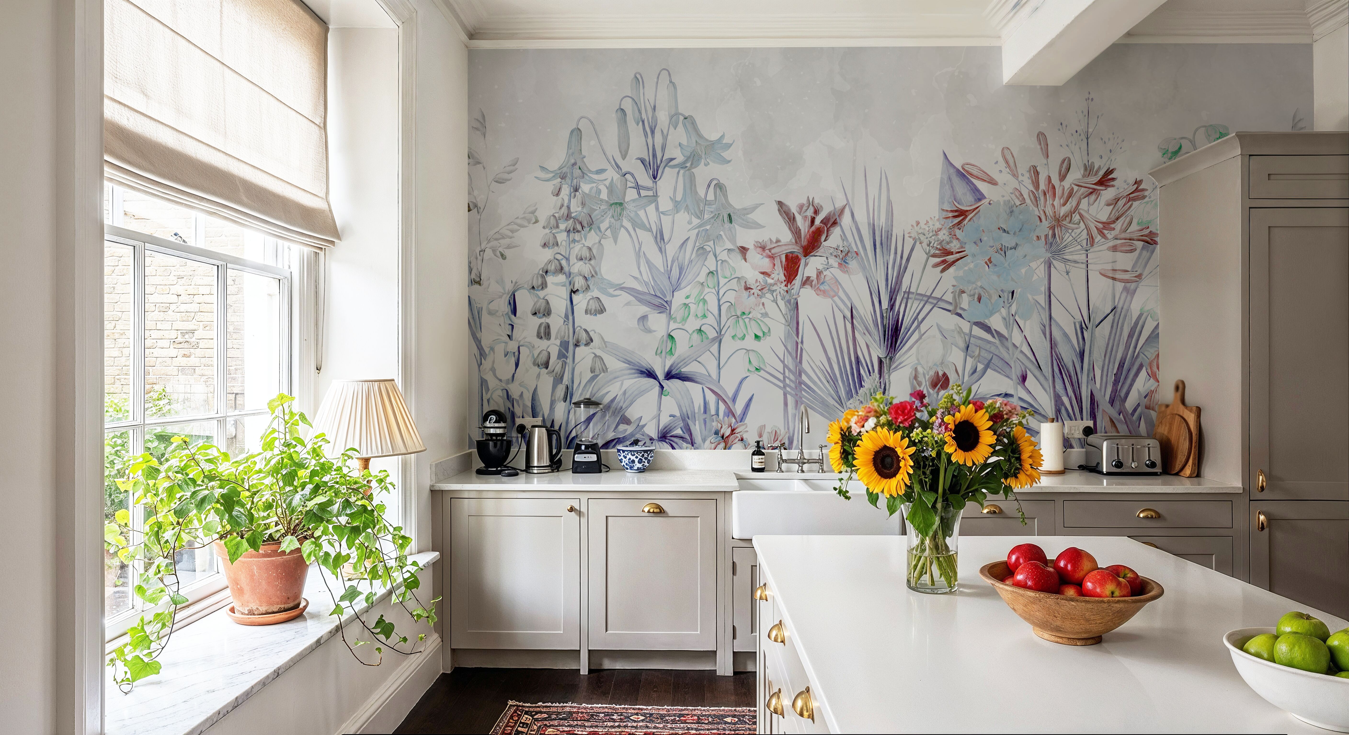 Field of Dreams Soothing Blue, Wallpaper