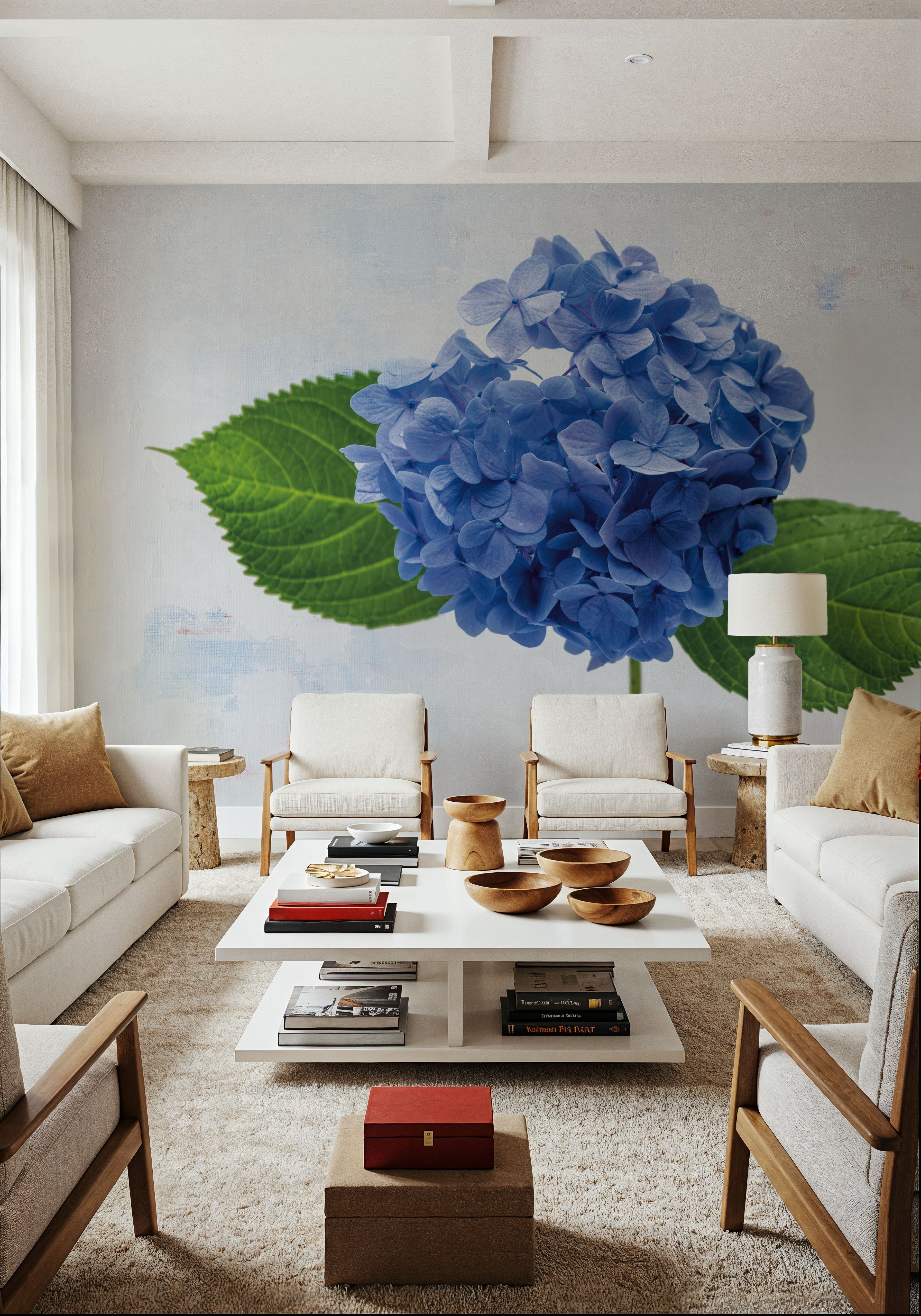 Bright Blue Hydrangea