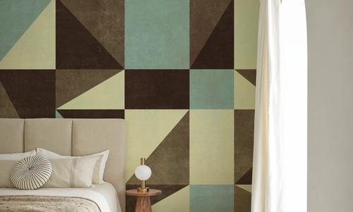 Modern Geometrics, Light Blue & Taupe