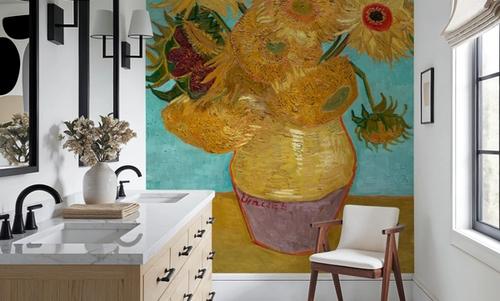 Vase with Twelve Sunflowers