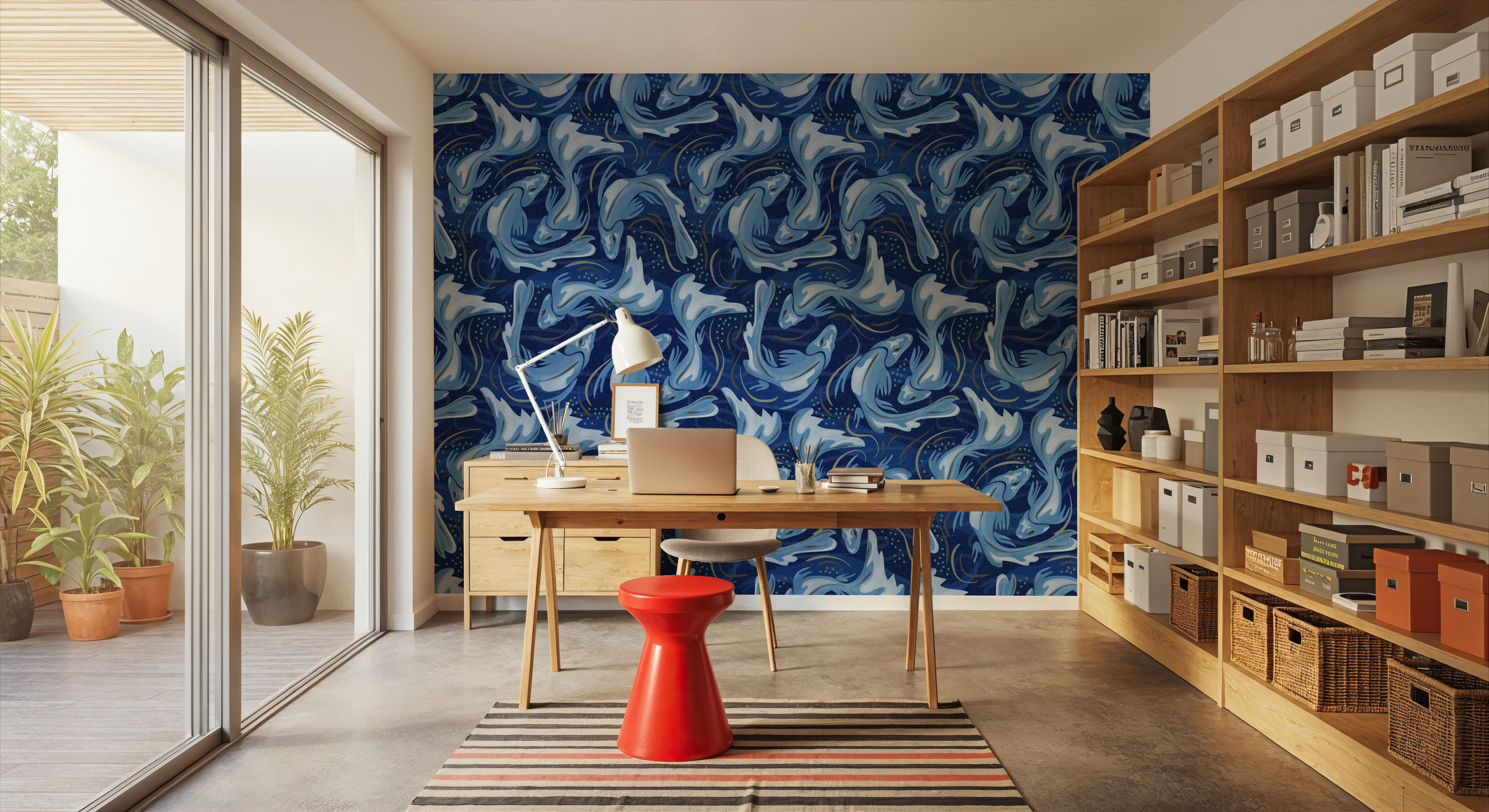 Koi Fish, Denim
