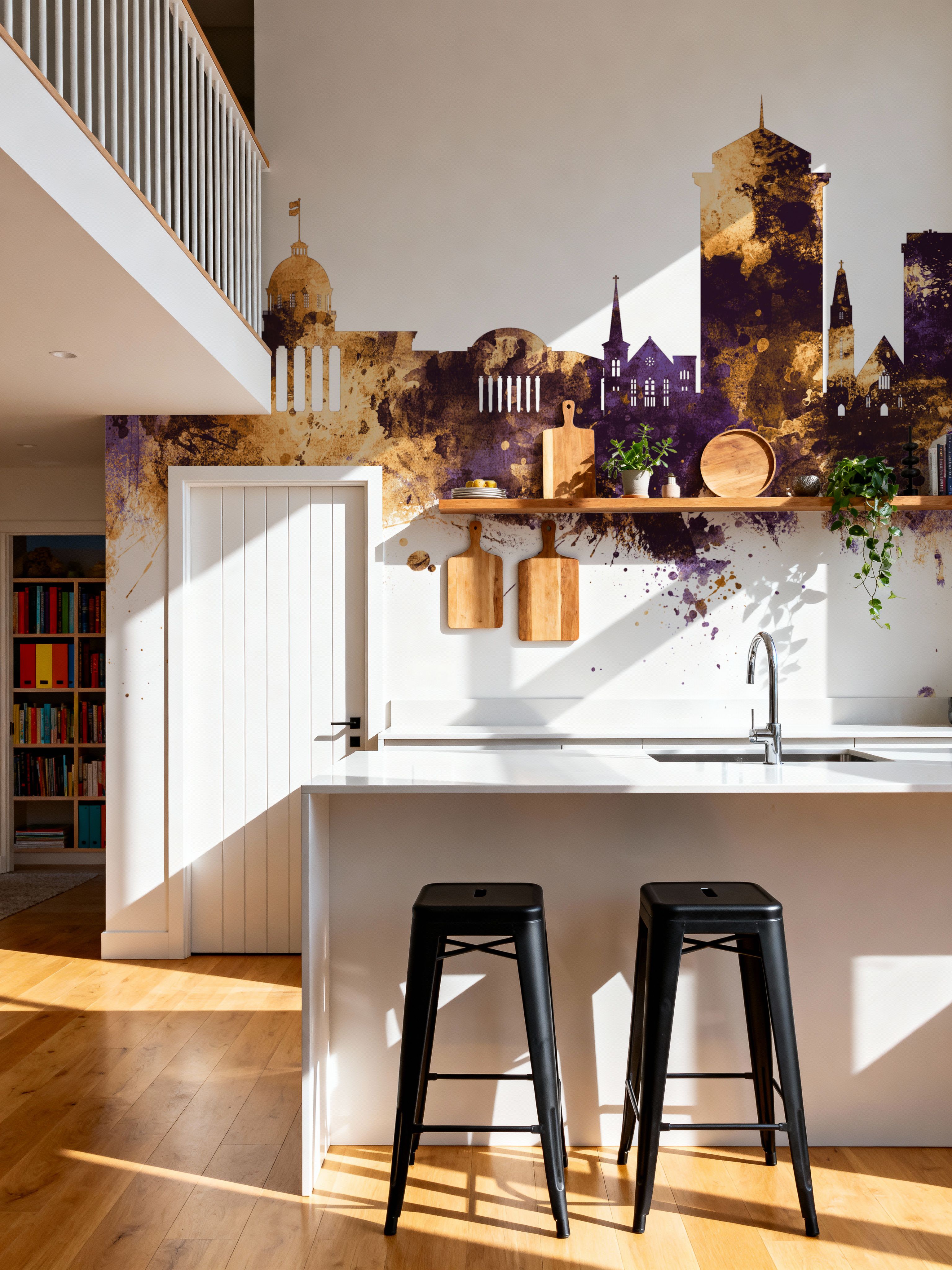 Montgomery Alabama Skyline Purple & Gold