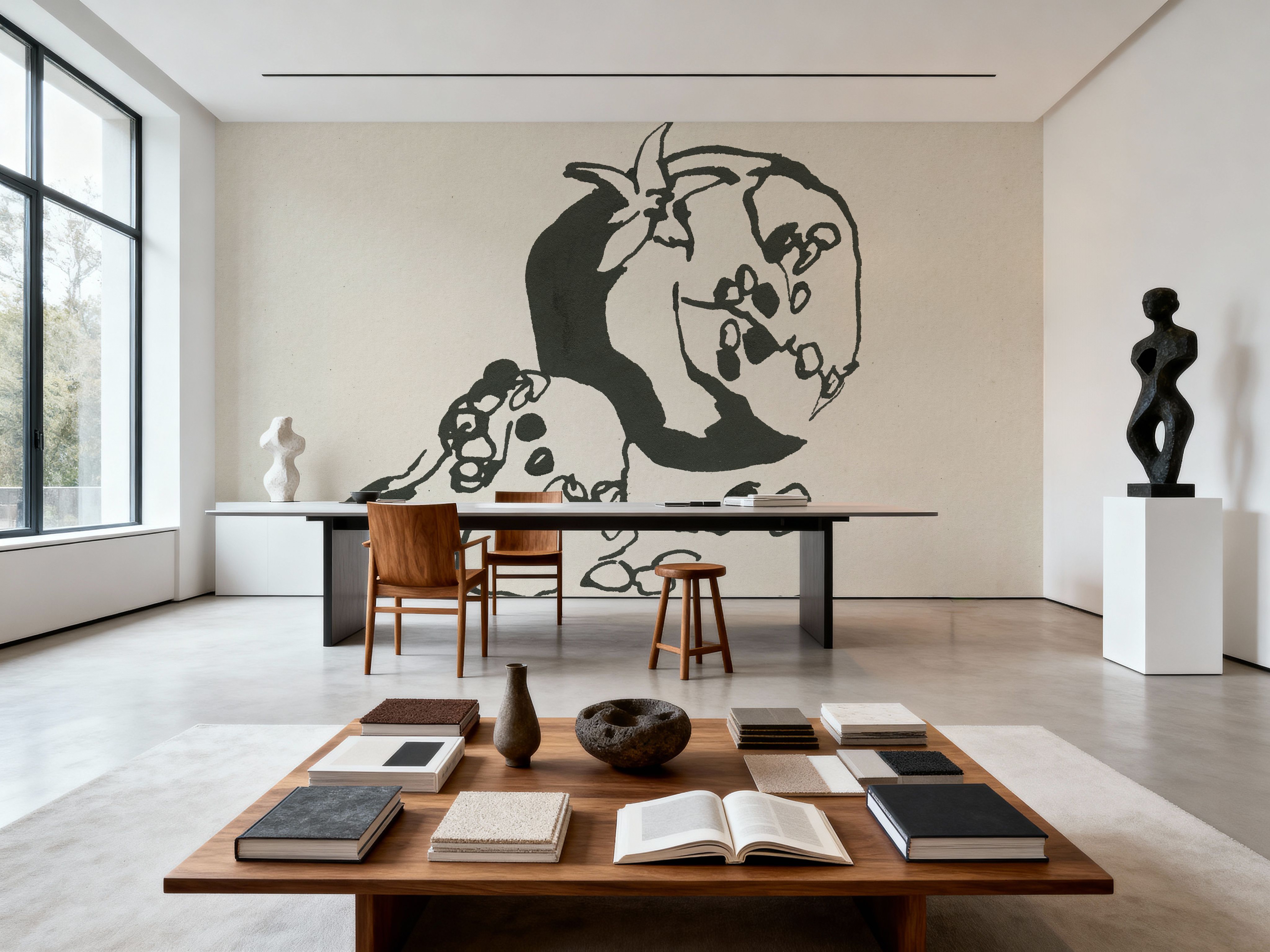 Pomegranate I Cream, Wallpaper