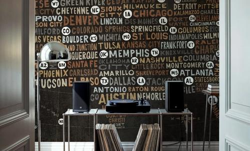 US City Map Black