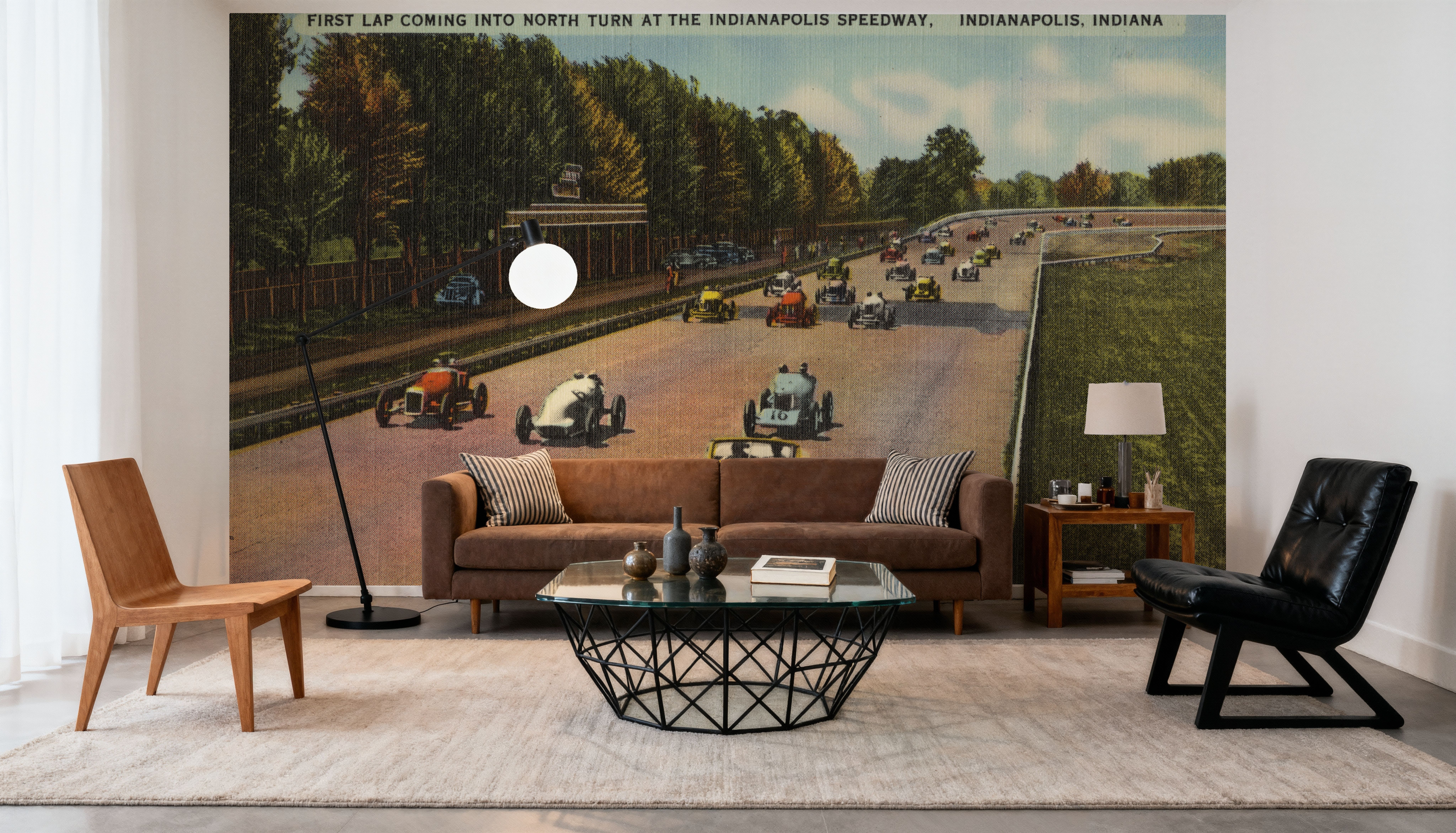 Greetings from the North Turn - Screenprint Postcard, Wallpaper