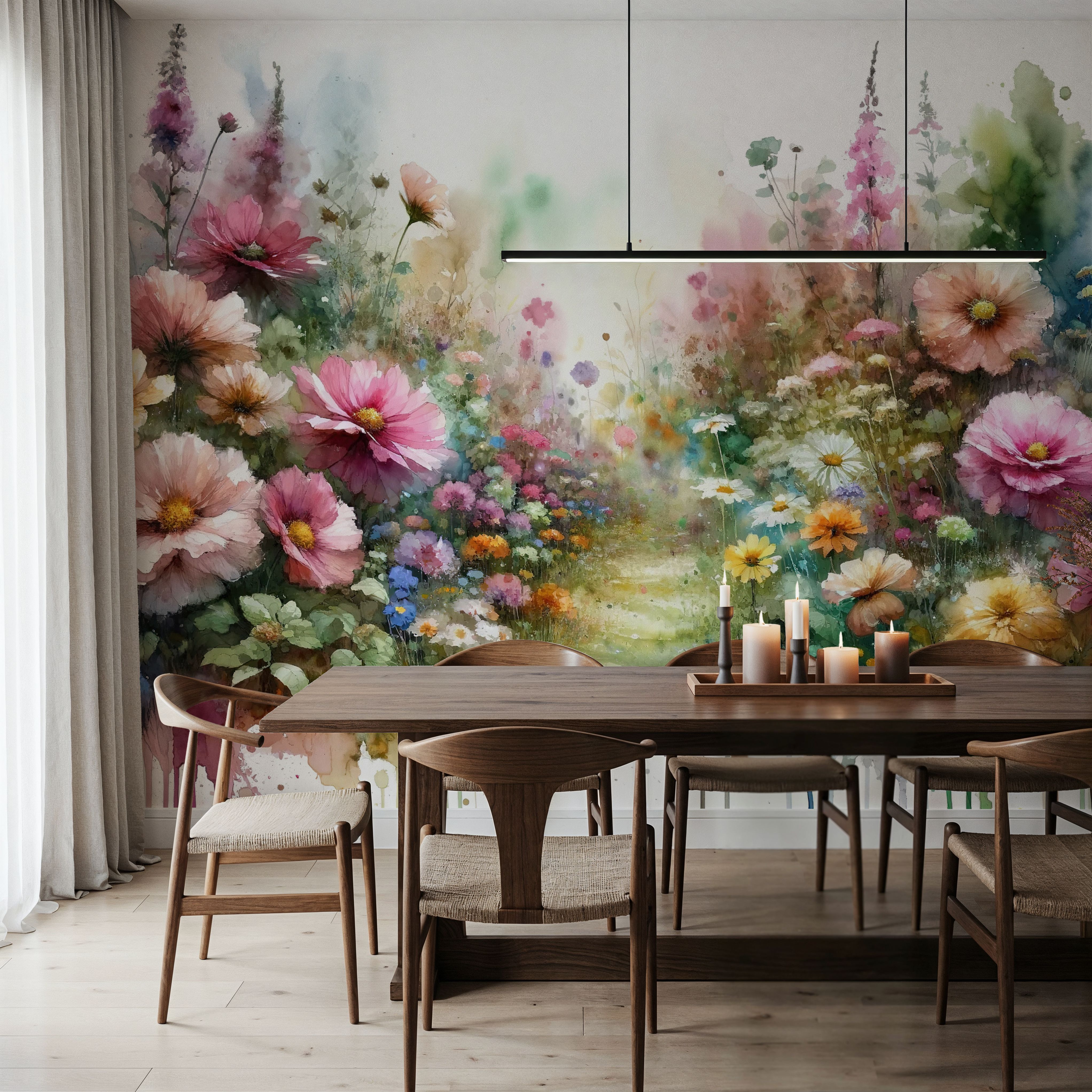 Flower Garden Watercolor