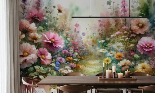 Flower Garden Watercolor