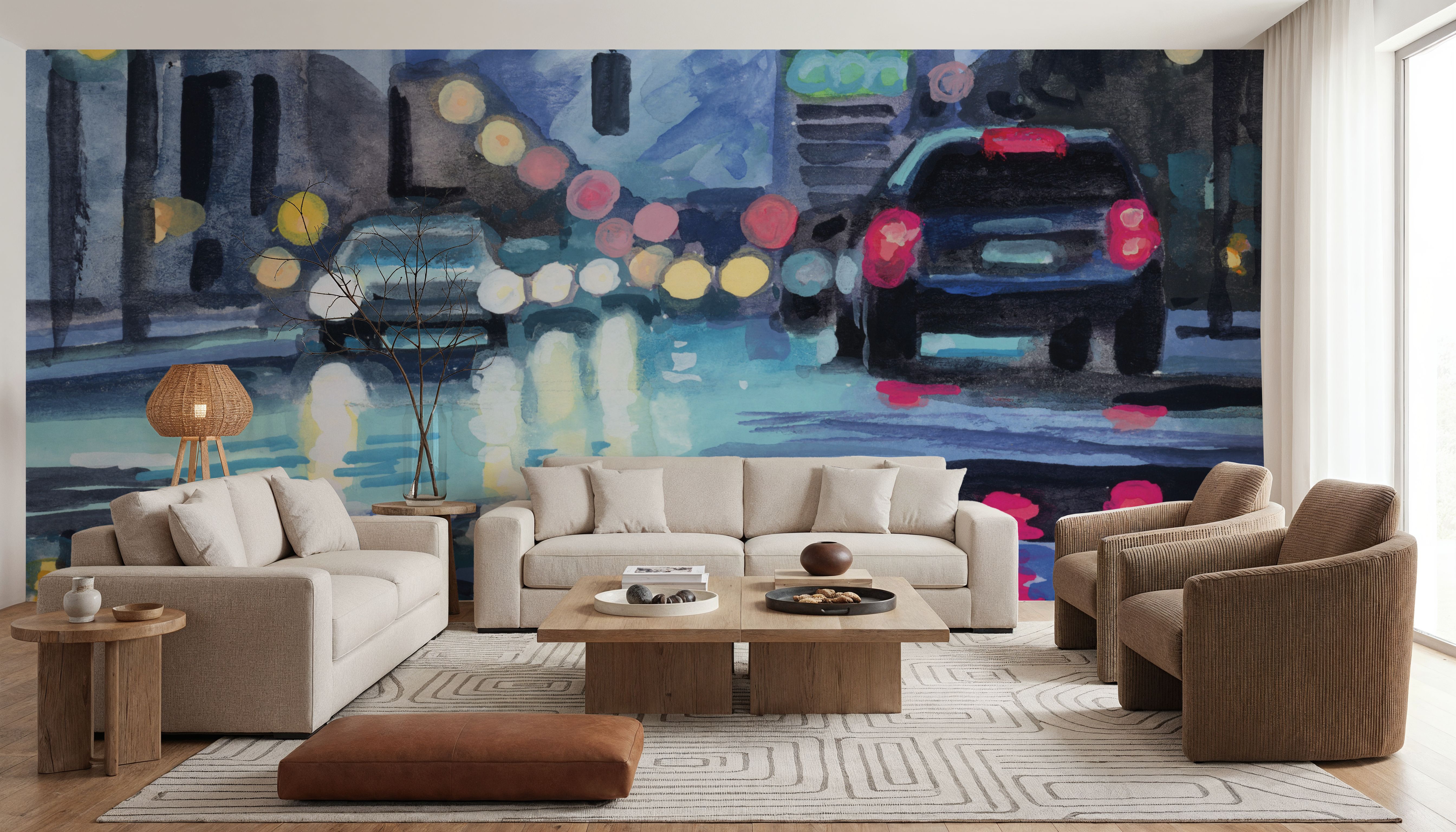 Rainy Road Late Afternoon