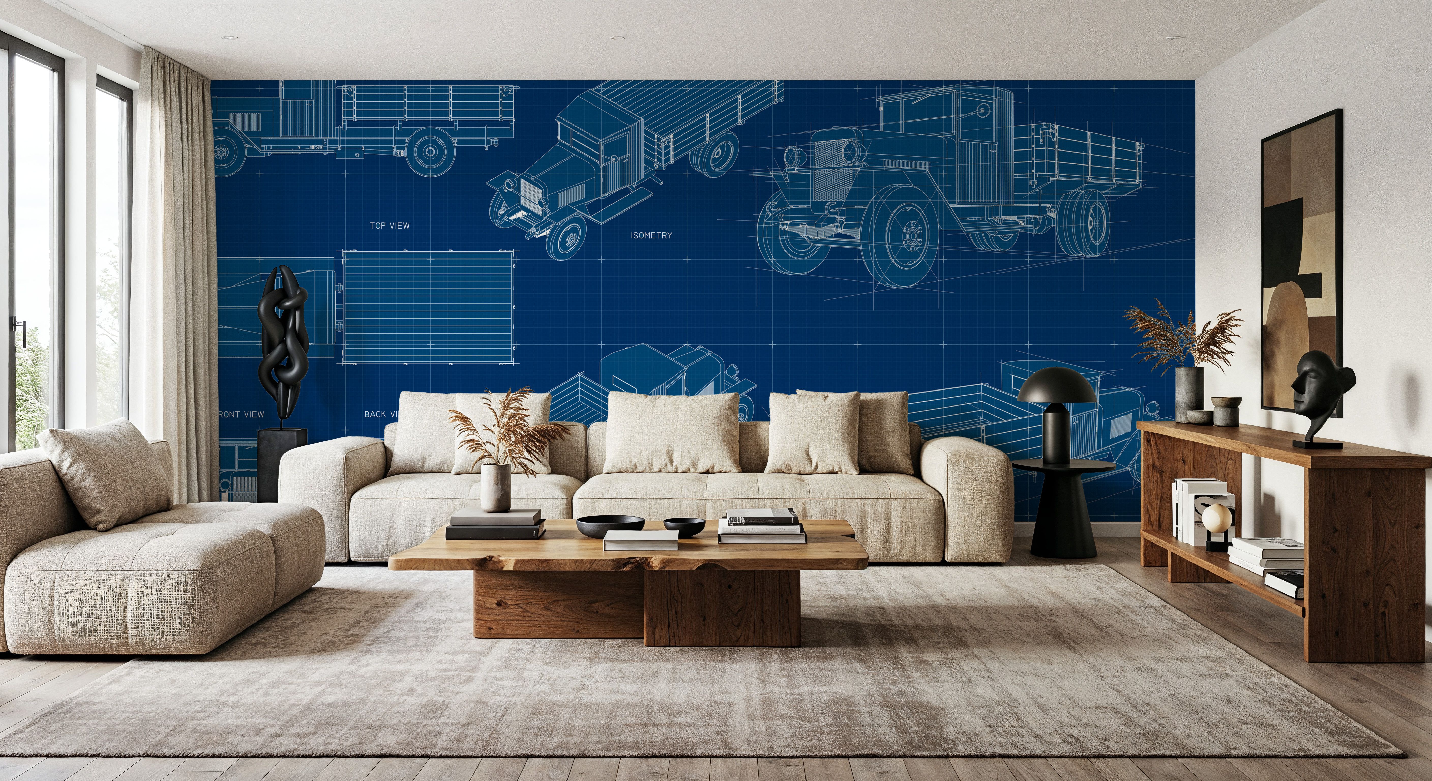 Lorry Blueprint, Wallpaper