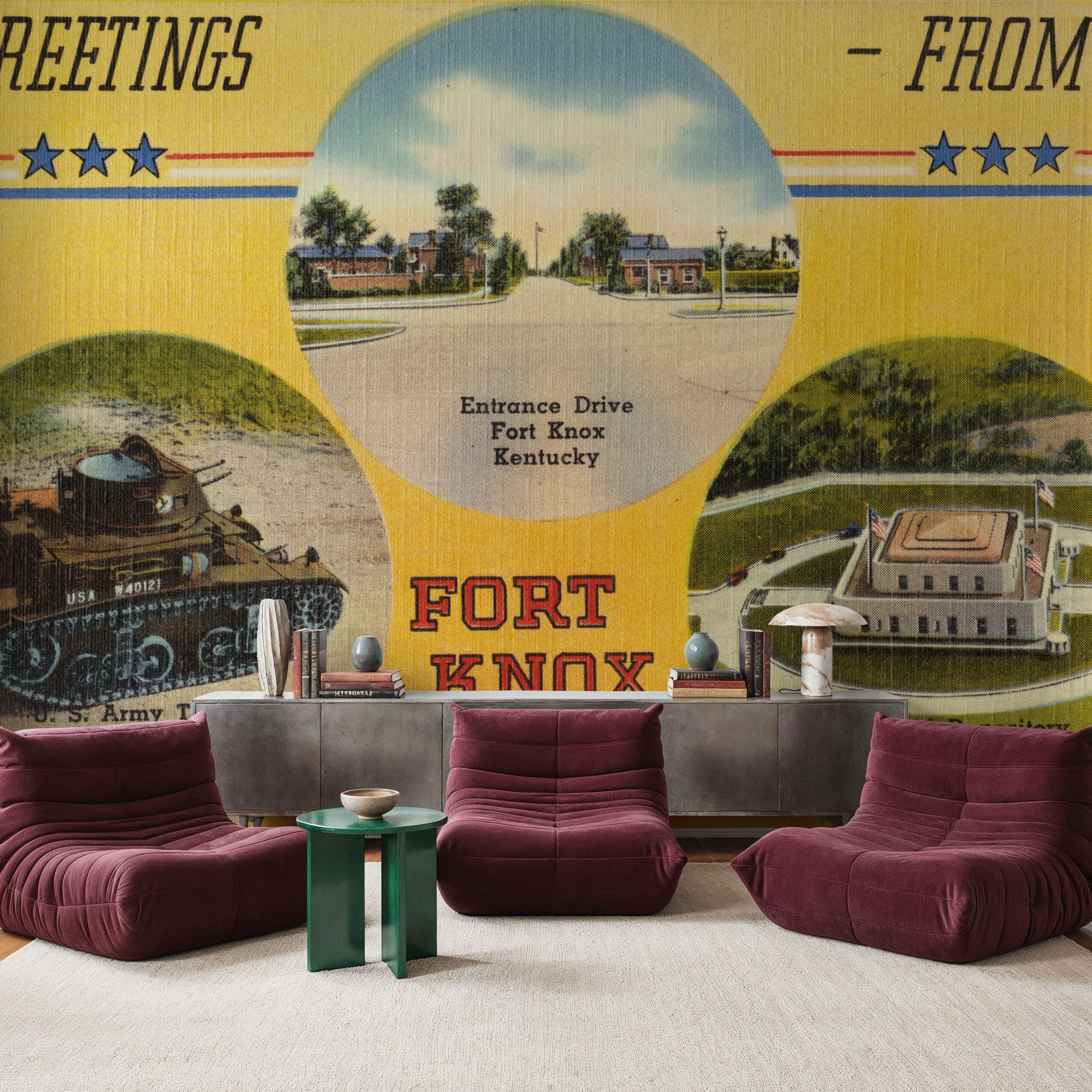 Greetings from Fort Knox - Screenprint Postcard