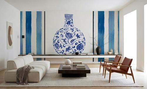 Chinoiserie Vase III Stripes
